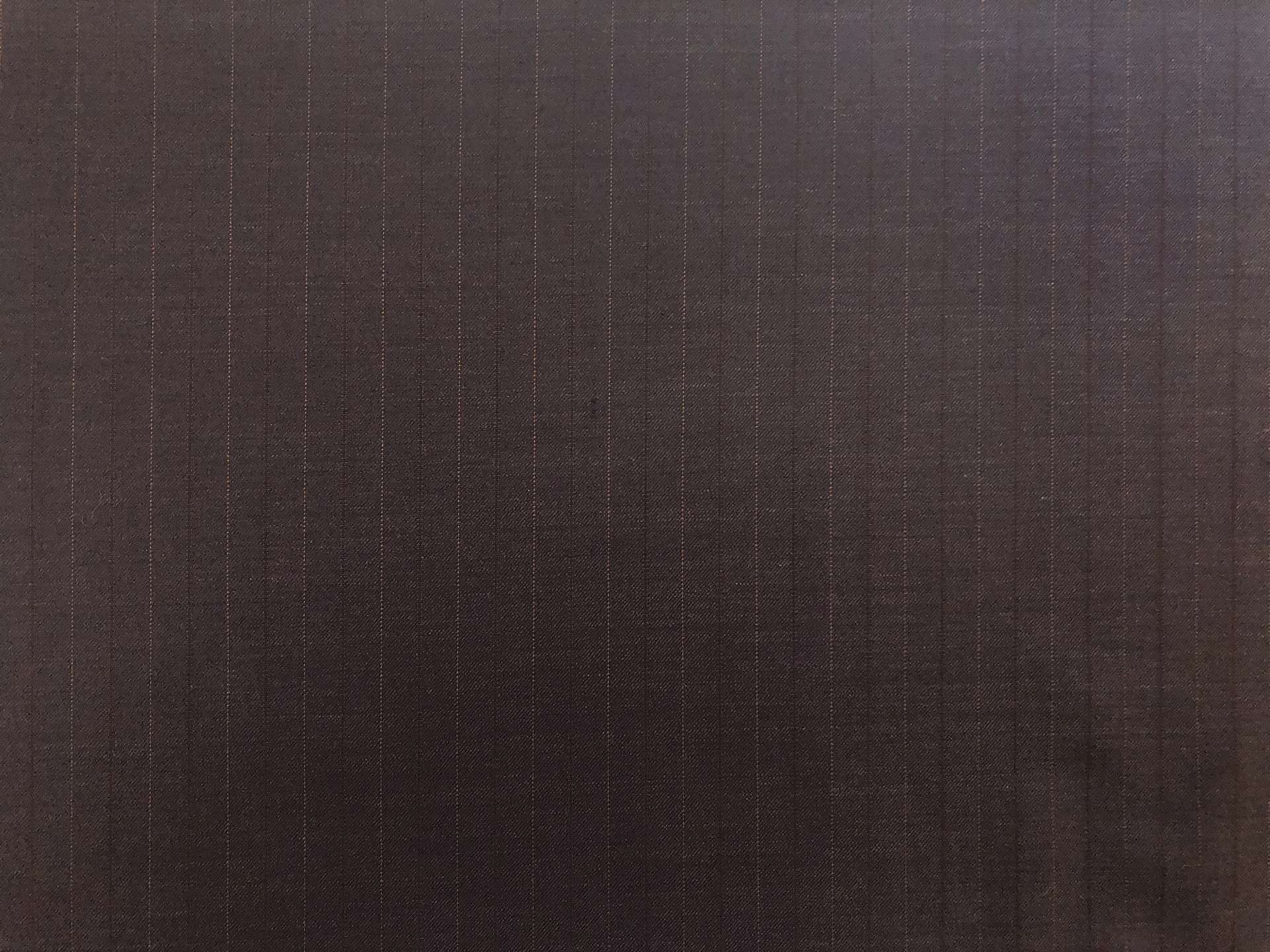 English Super 160's Striped Wool Suiting in Espresso
