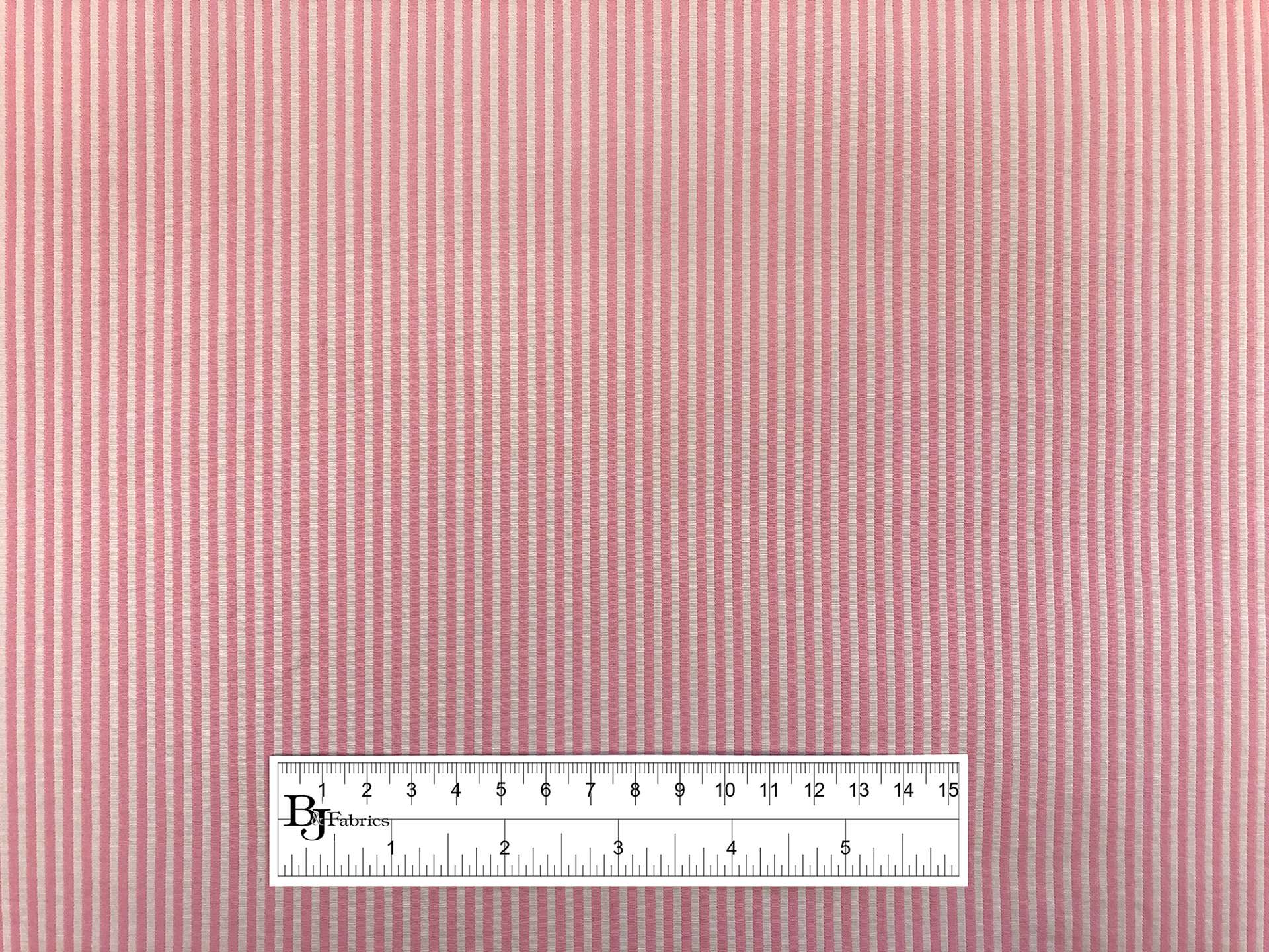 Cotton Blend Doubleface Woven Stripe in Pink