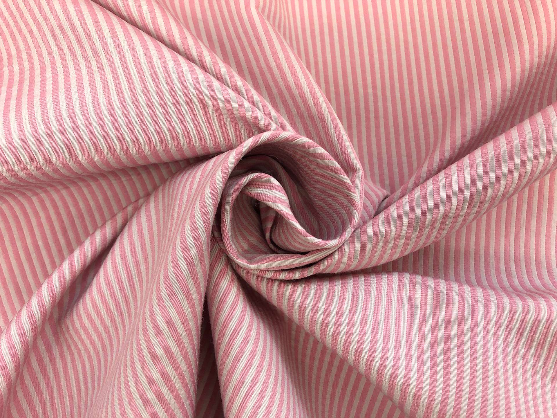 Cotton Blend Doubleface Woven Stripe in Pink