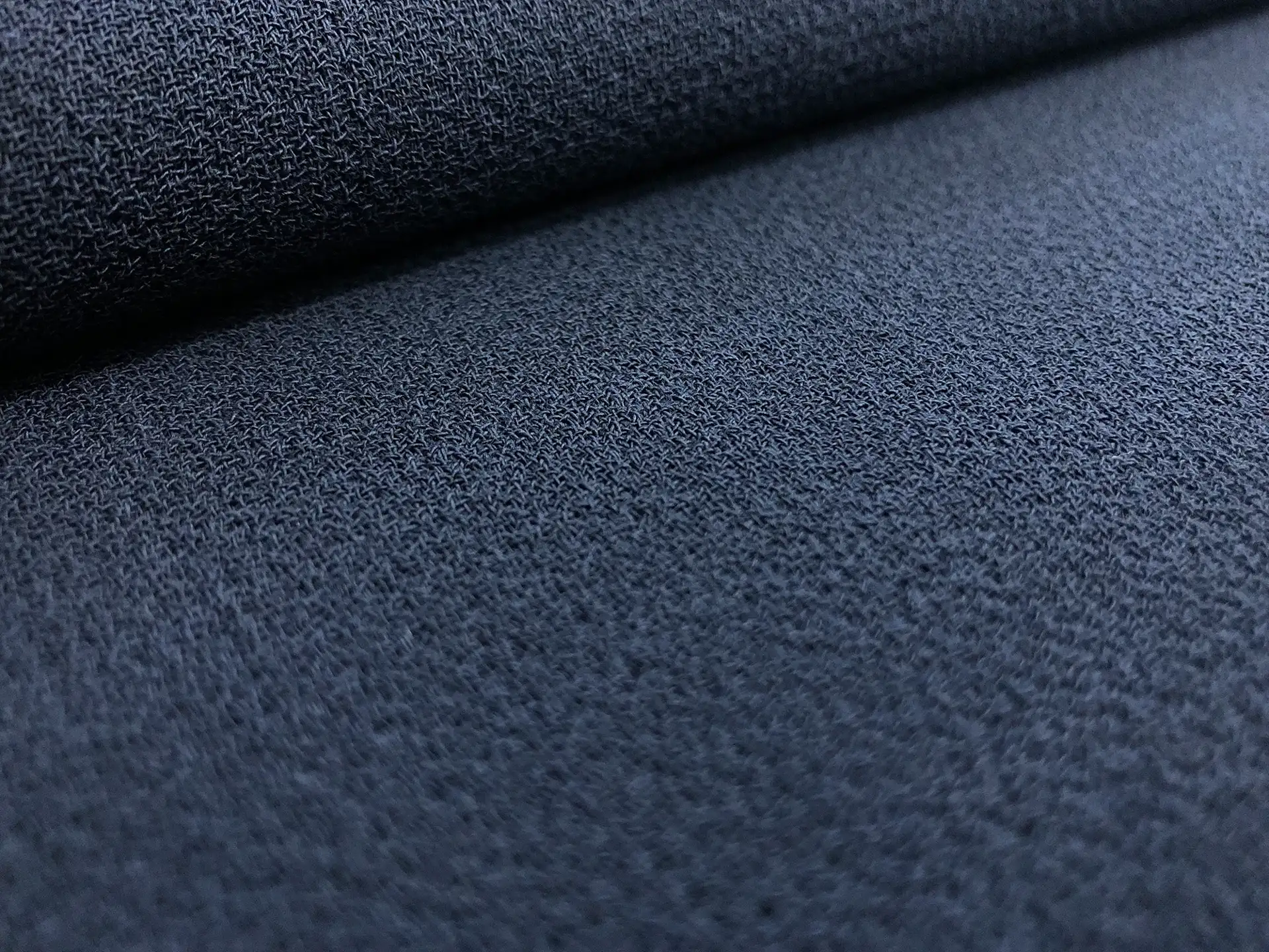 Italian Wool Double Crepe in Navy