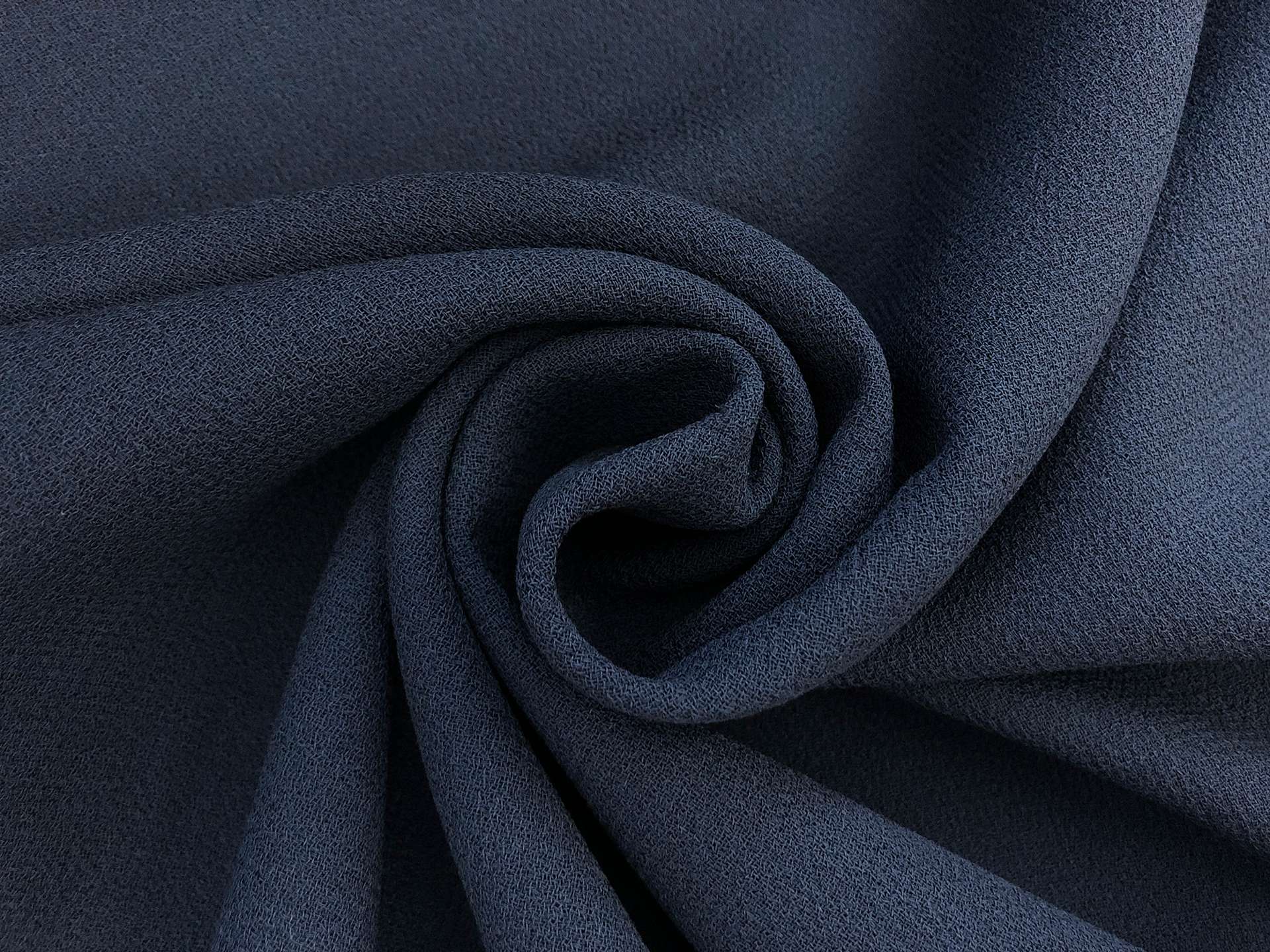 Italian Wool Double Crepe in Navy