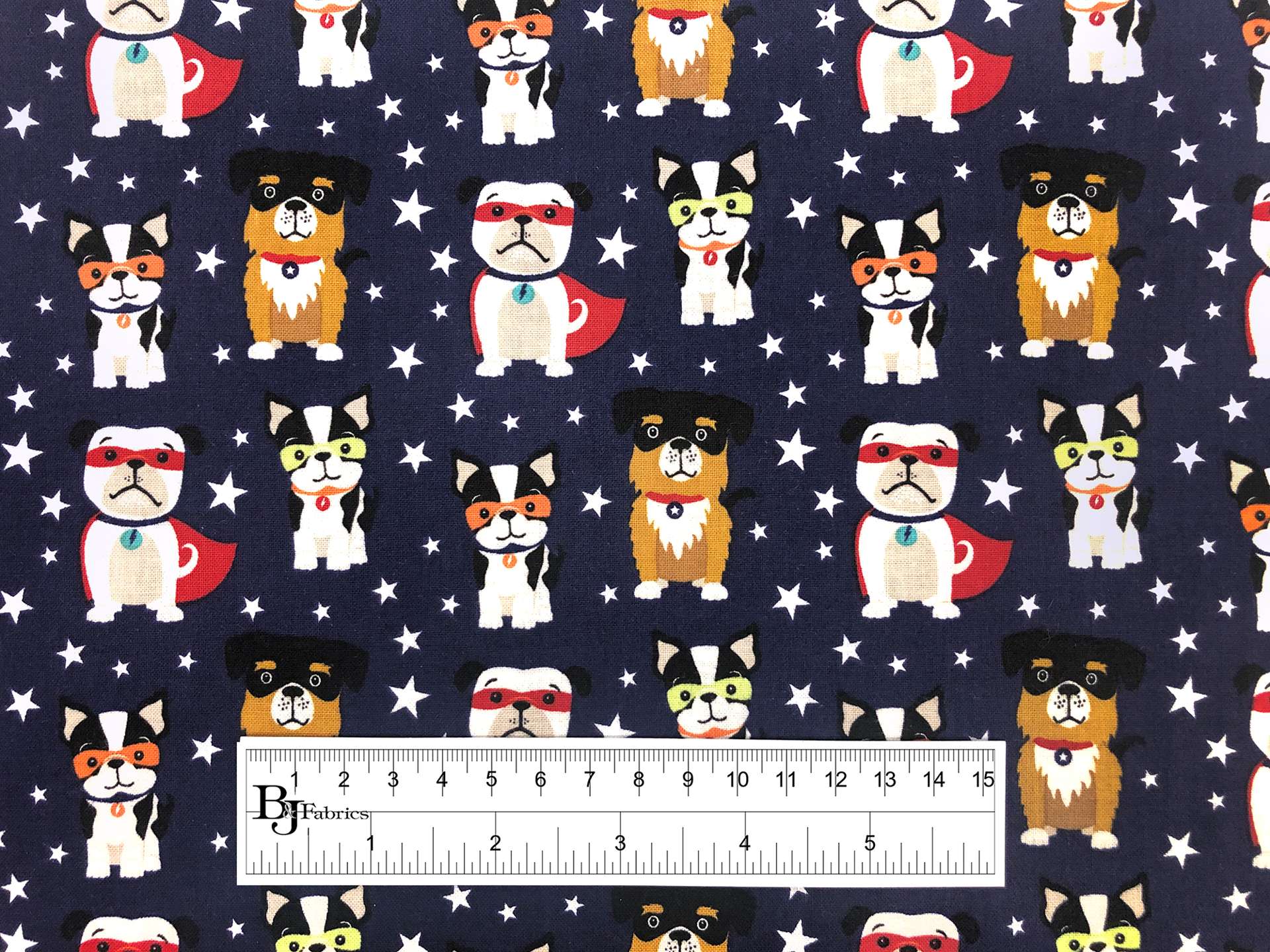 Cotton Broadcloth Super Dogs Print