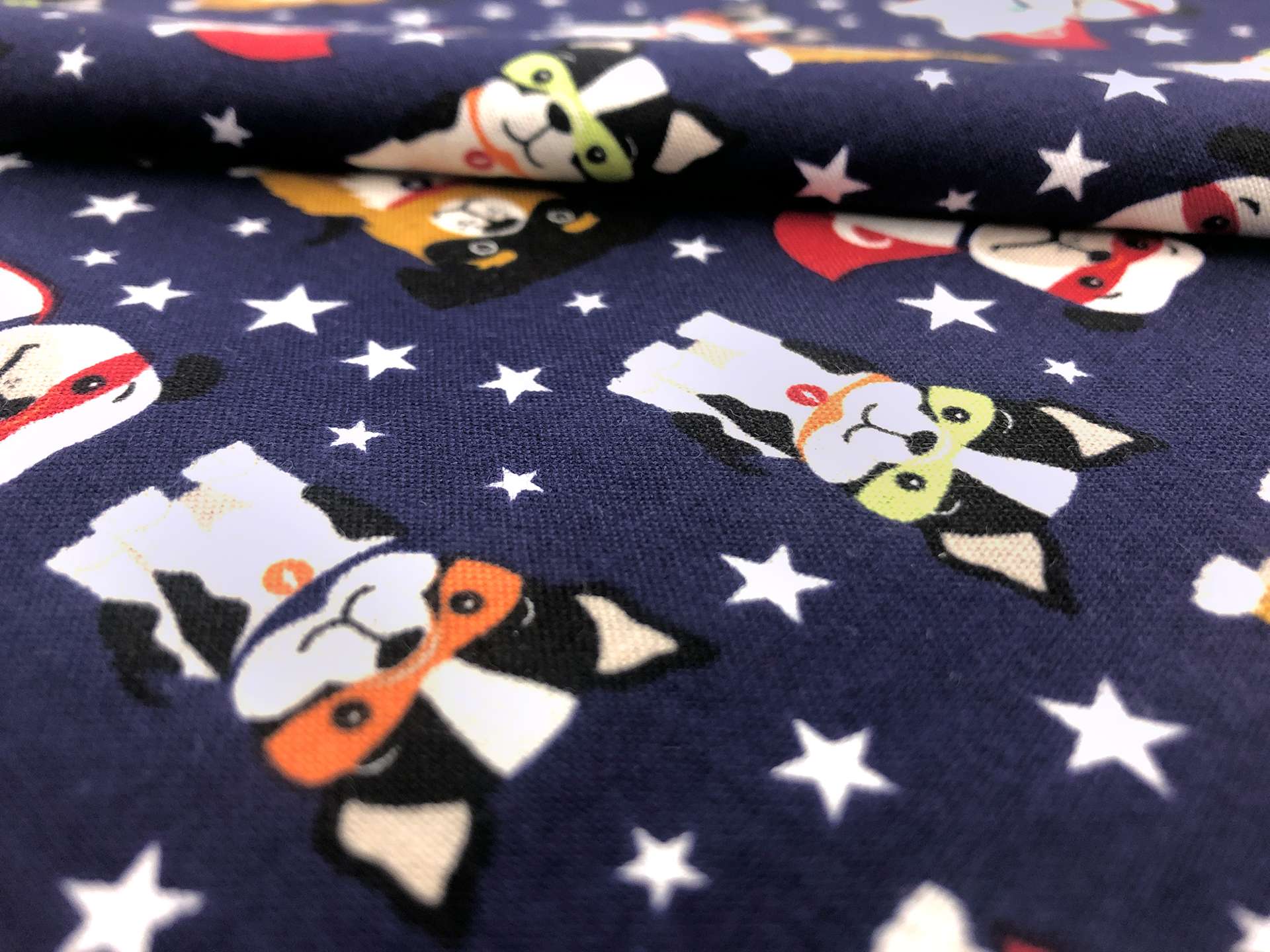 Cotton Broadcloth Super Dogs Print