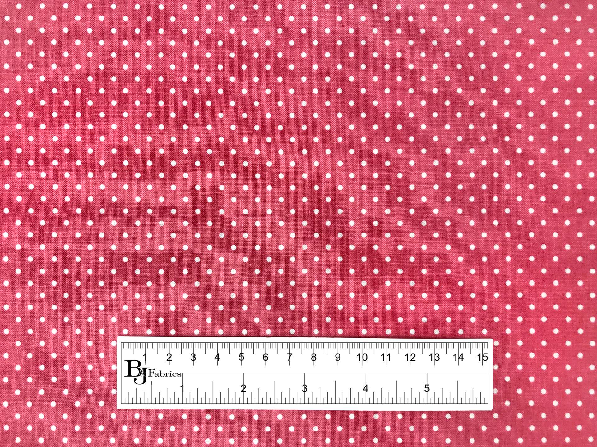 Cotton Broadcloth Polka Dots Print in Pink