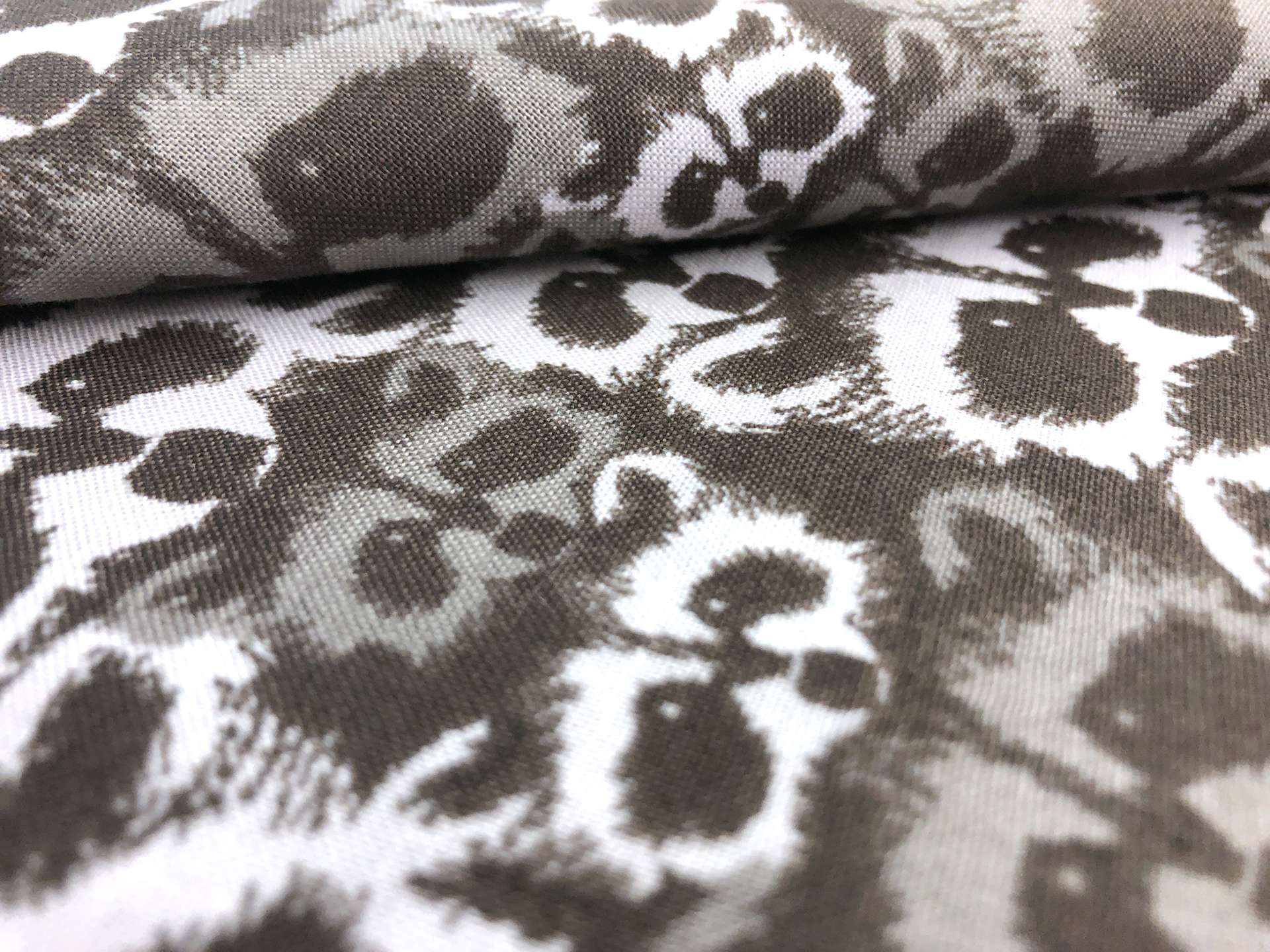 Cotton Broadcloth Racoons Print