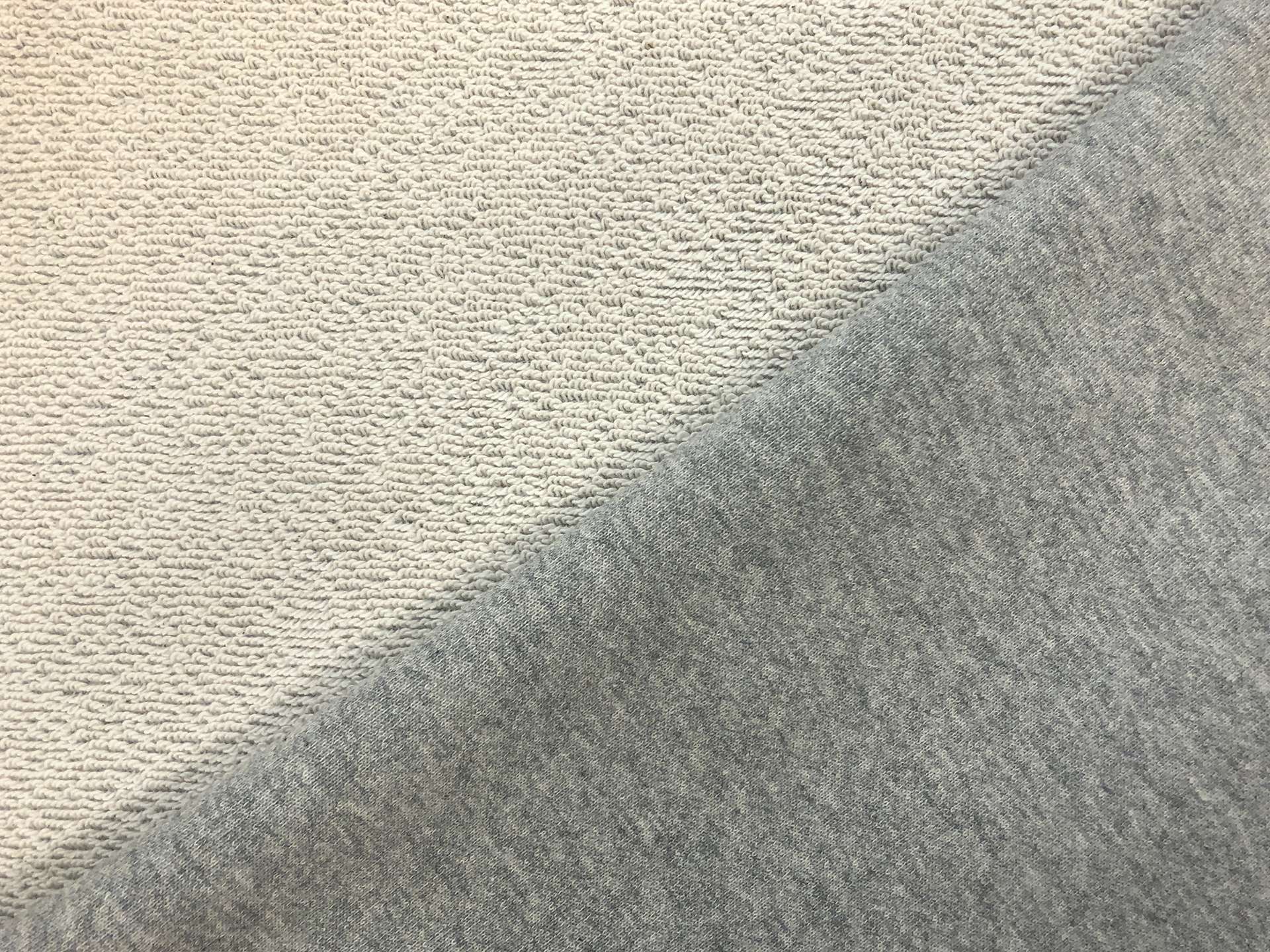 11 oz Japanese French Terry Knit in Light Heather Grey