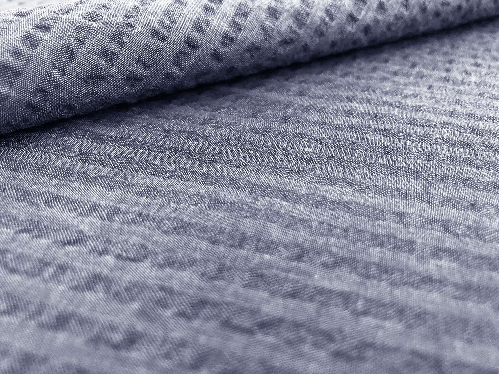 Cotton Seersucker in Denim