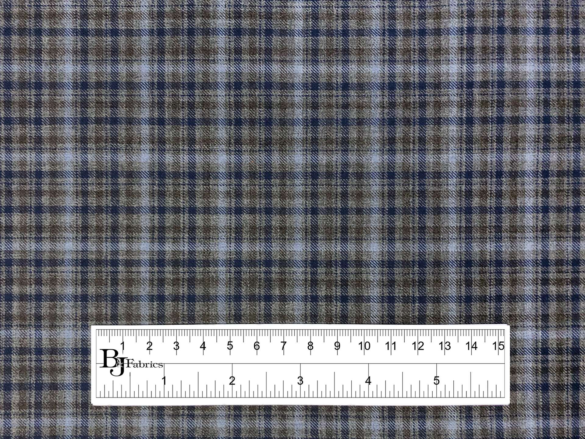 Italian Loro Piana Extra Fine Wool Super 130's Plaid Suiting in Powder Blue Grey