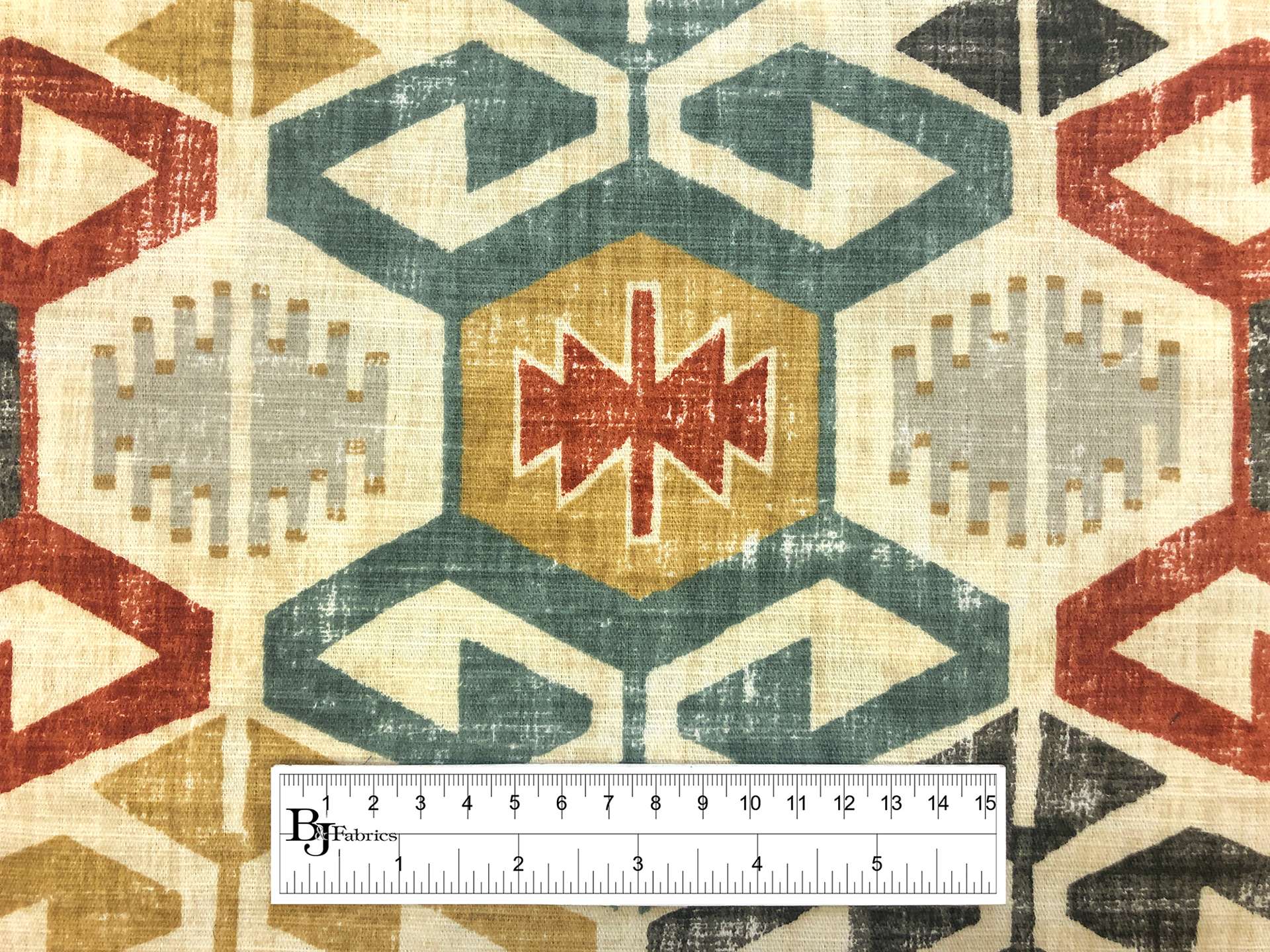 Linen Cotton Canvas Native American Print