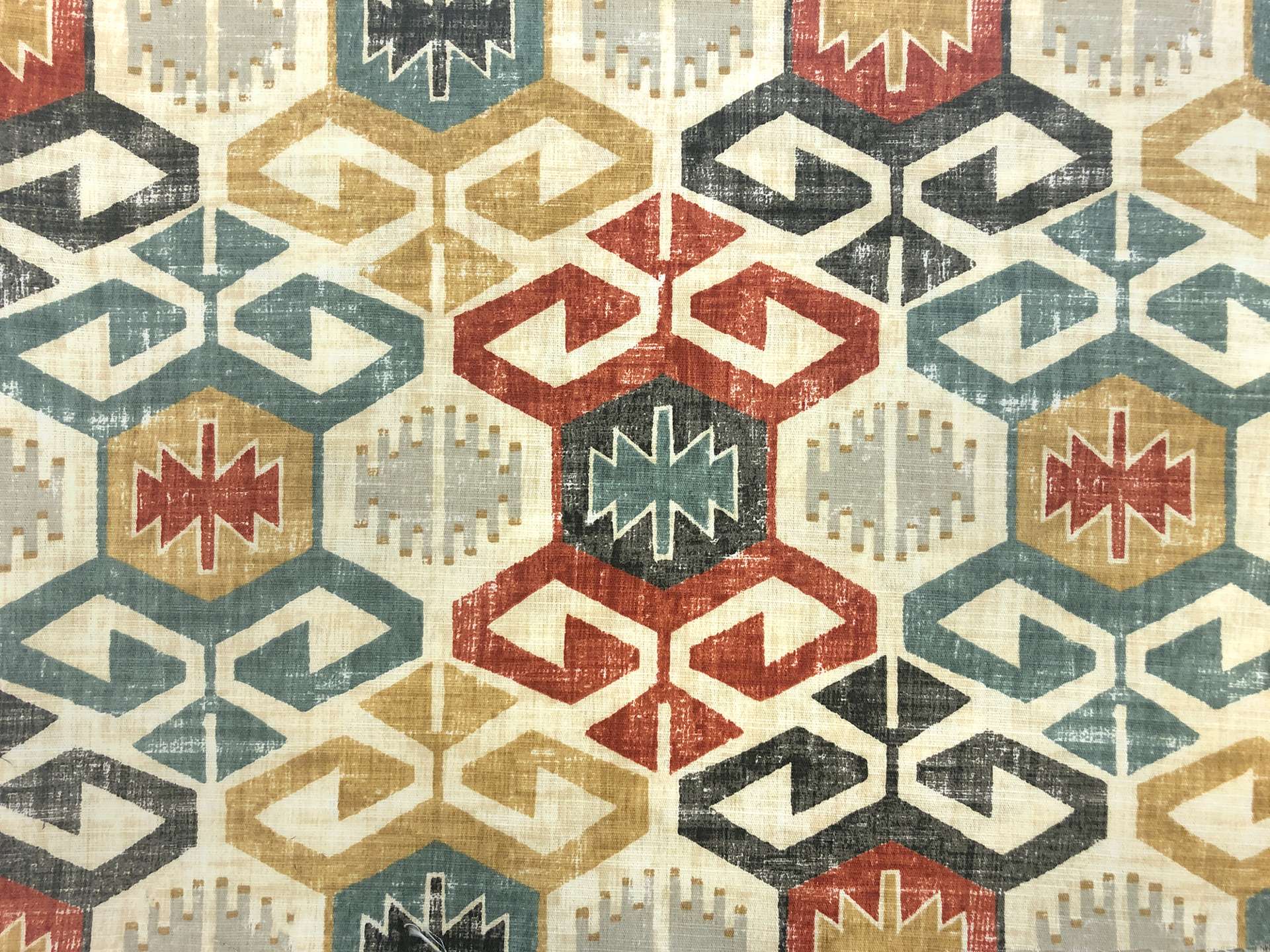Linen Cotton Canvas Native American Print