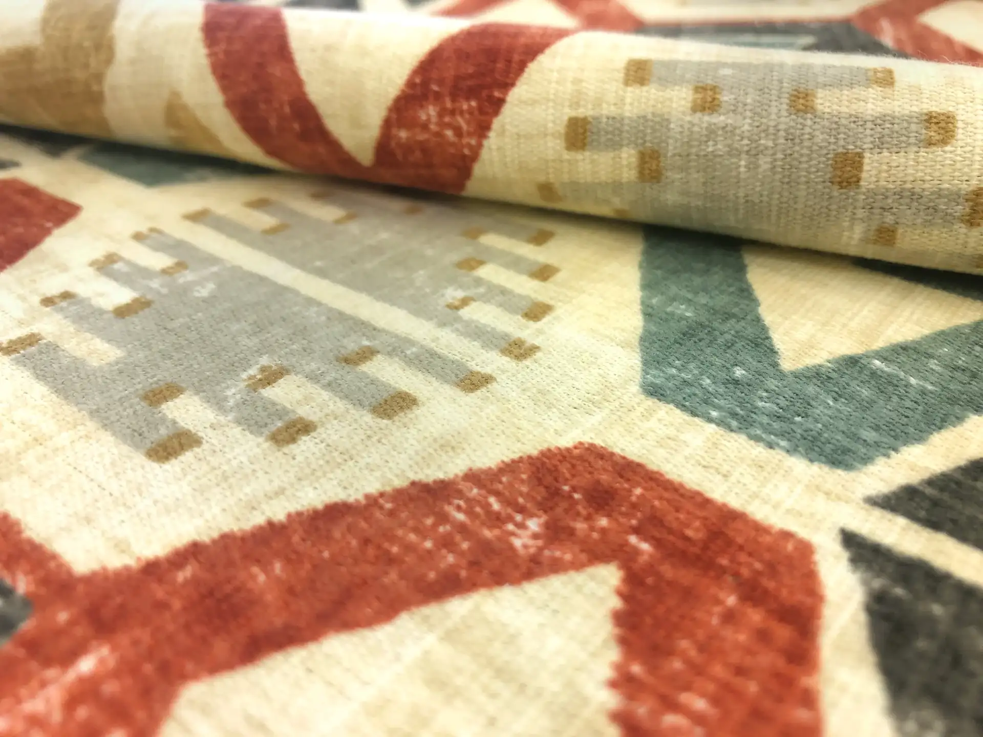 Linen Cotton Canvas Native American Print