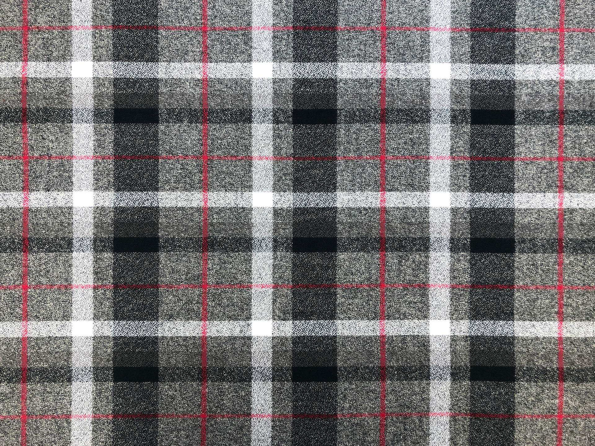 Cotton Flannel Plaid in Smoke
