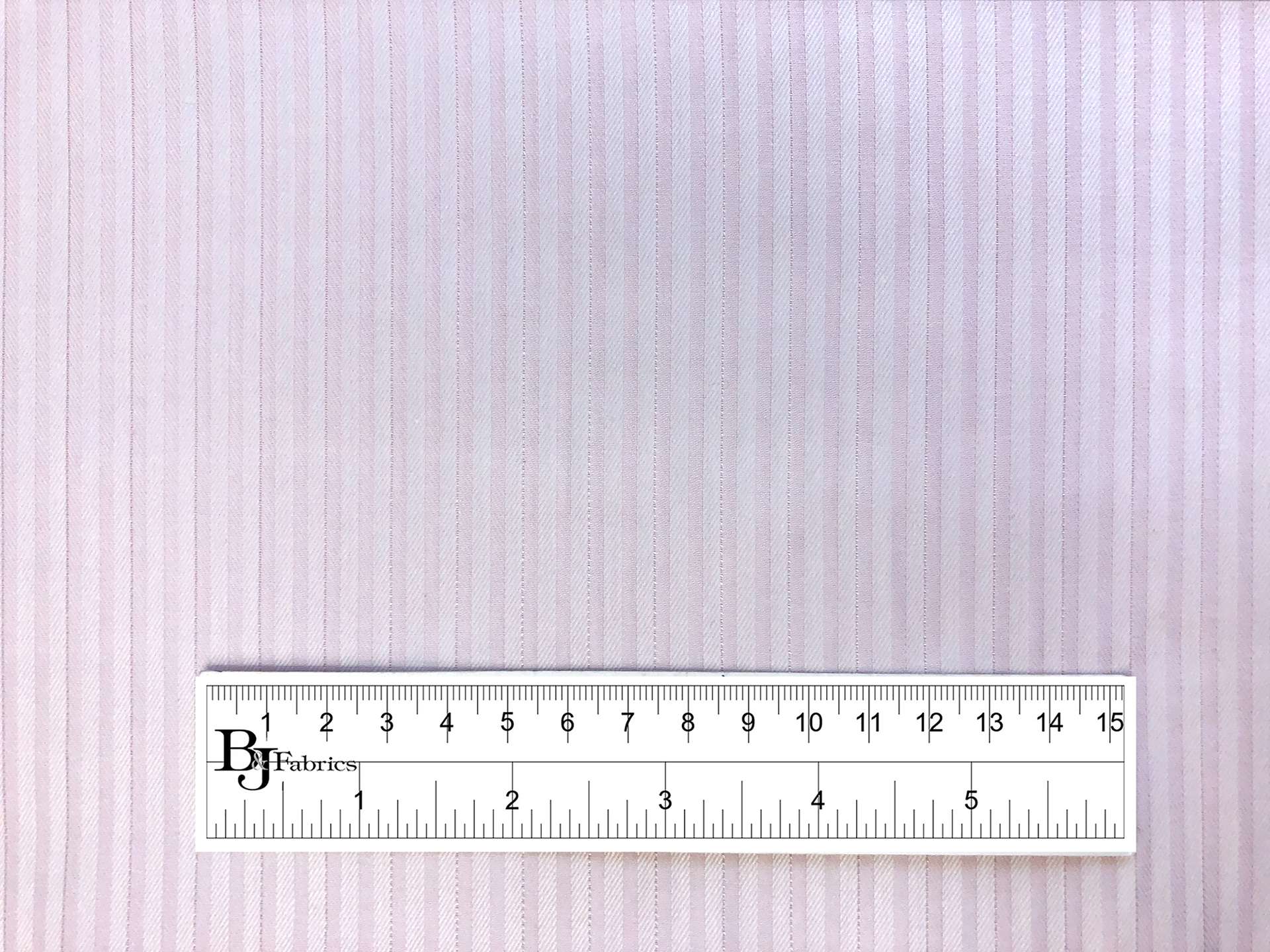 Cotton Satin Rope Stripe in Pale Pink