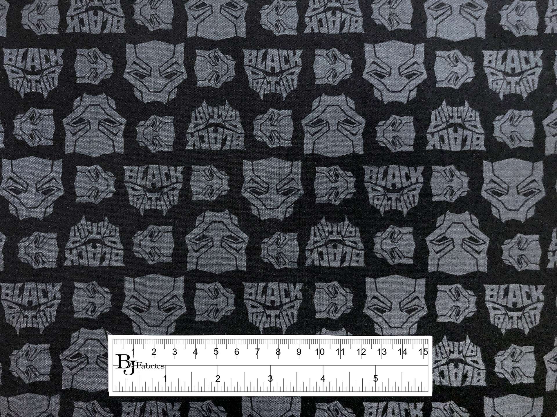 Cotton Broadcloth Black Panther Print