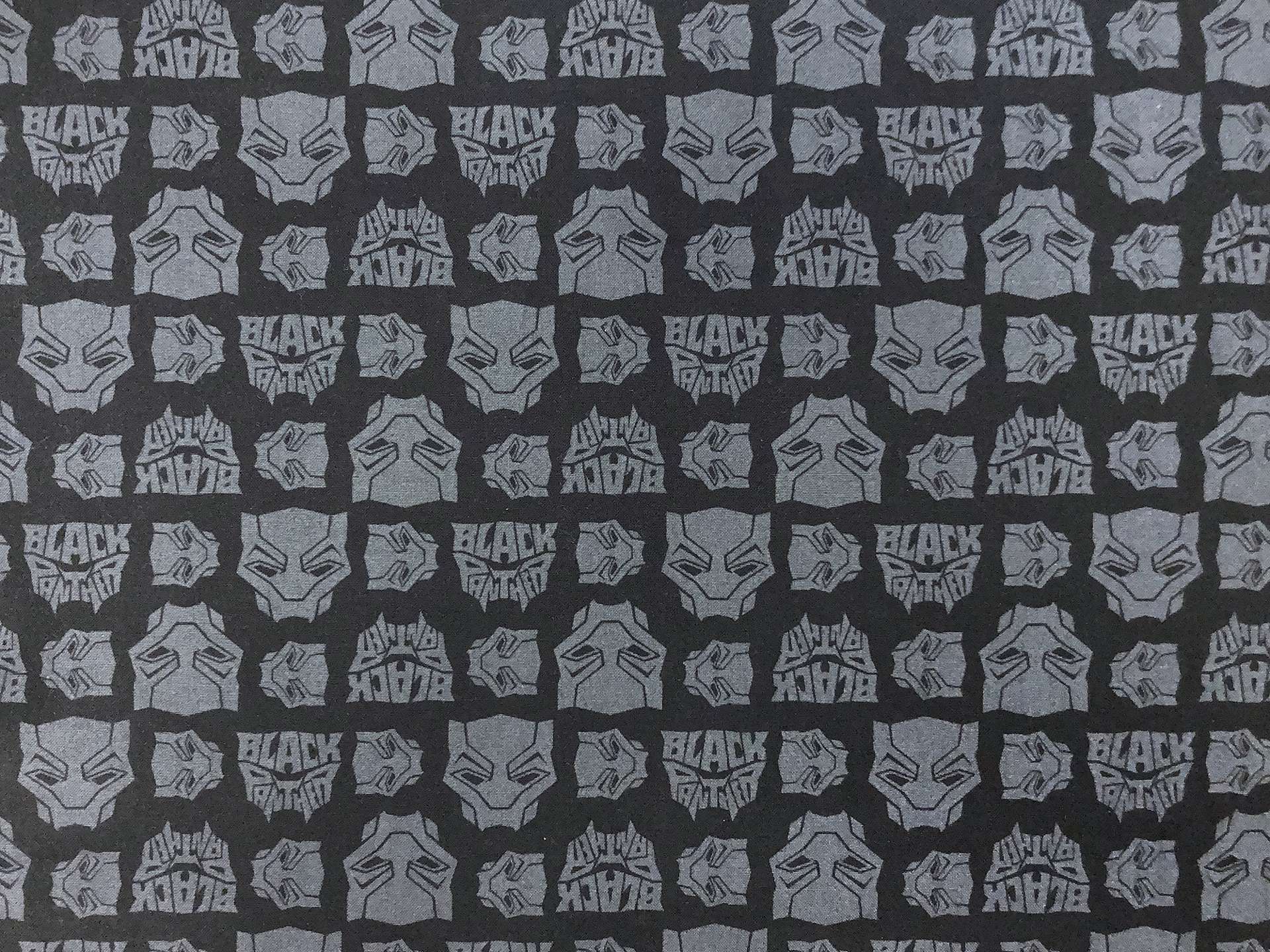 Cotton Broadcloth Black Panther Print