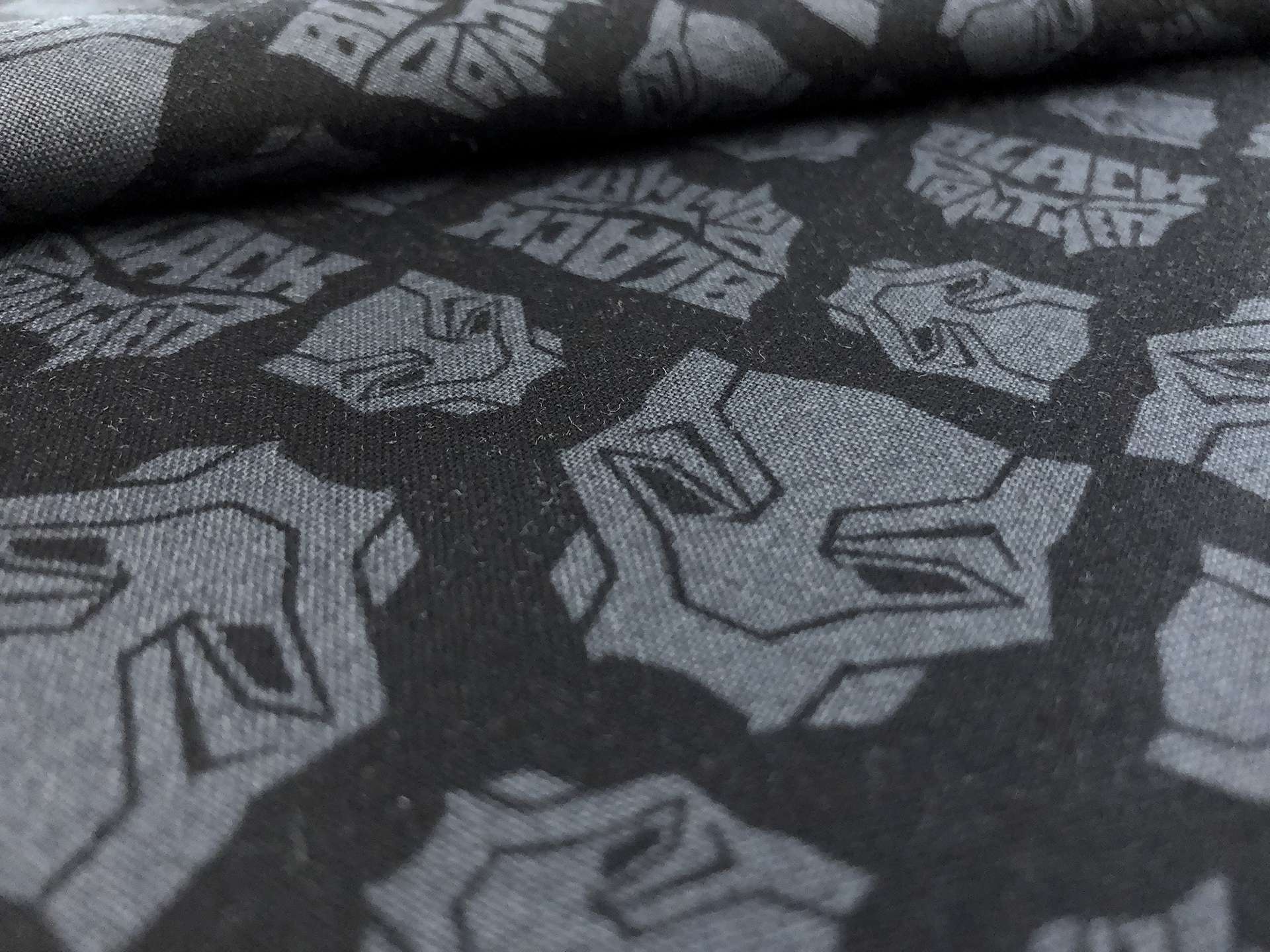 Cotton Broadcloth Black Panther Print