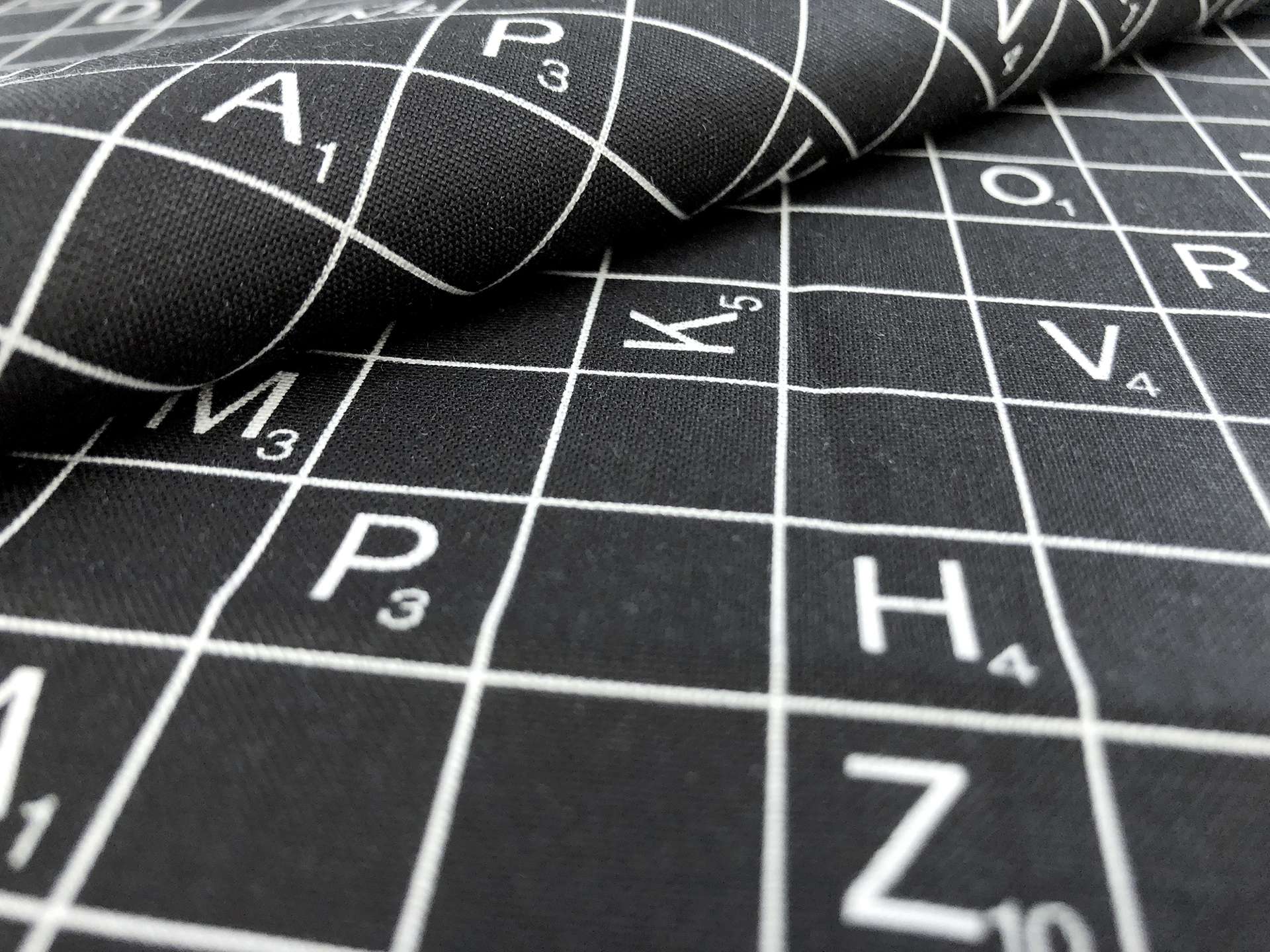 Cotton Broadcloth Scrabble Print