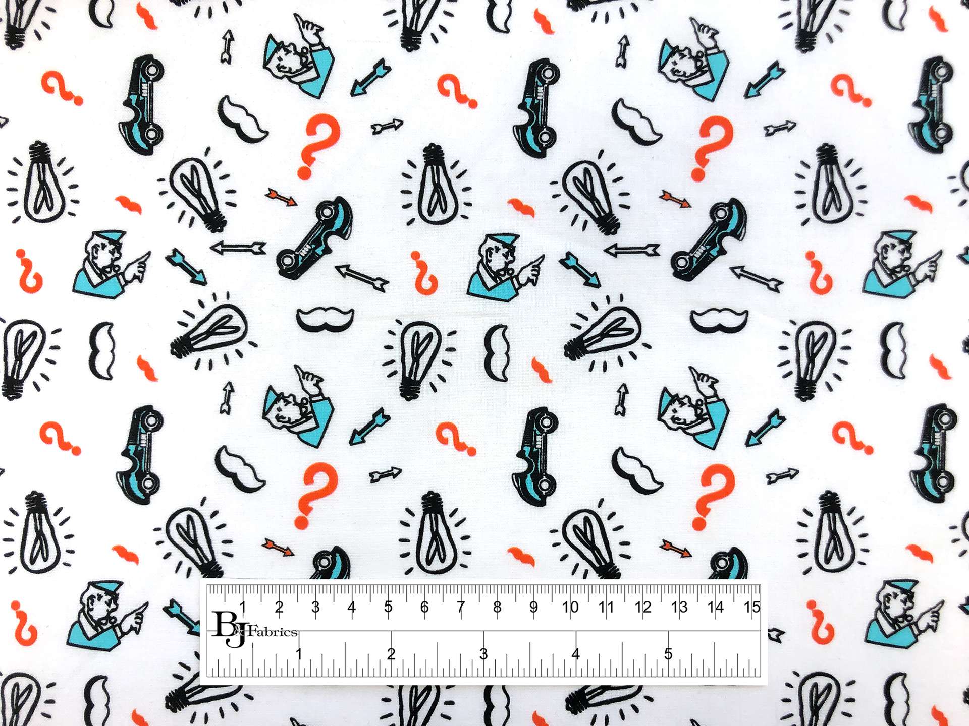Cotton Broadcloth Monopoly Print