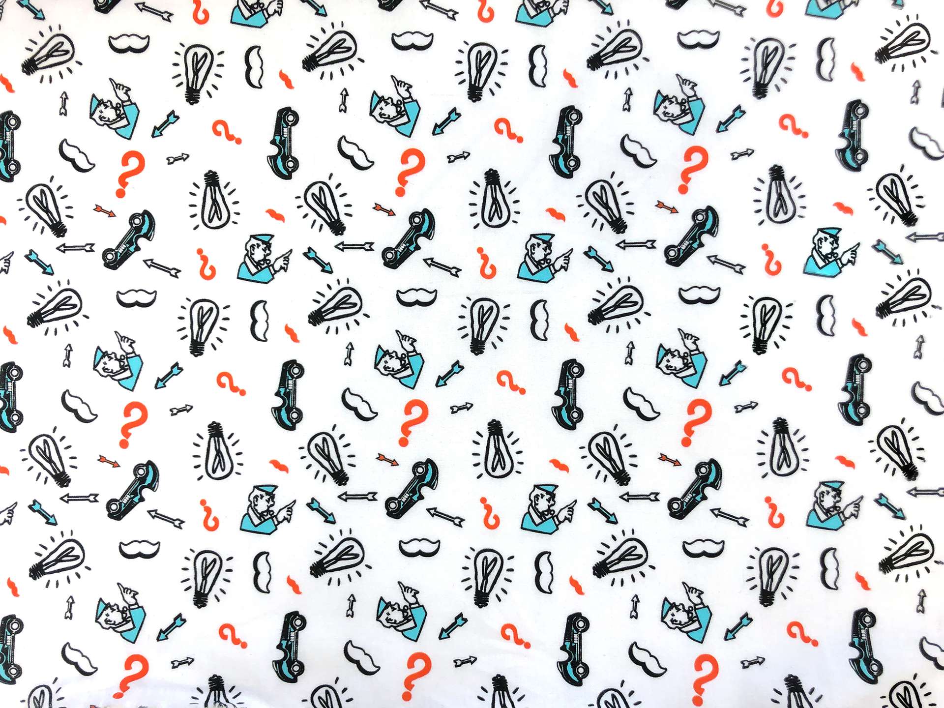 Cotton Broadcloth Monopoly Print