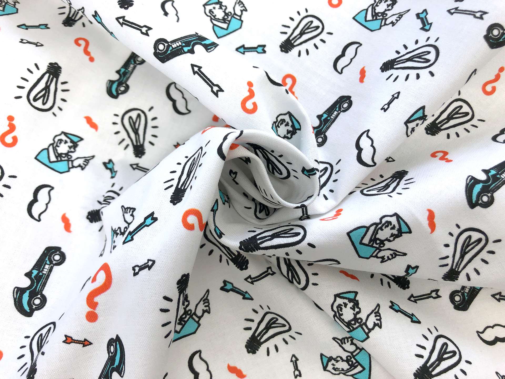Cotton Broadcloth Monopoly Print