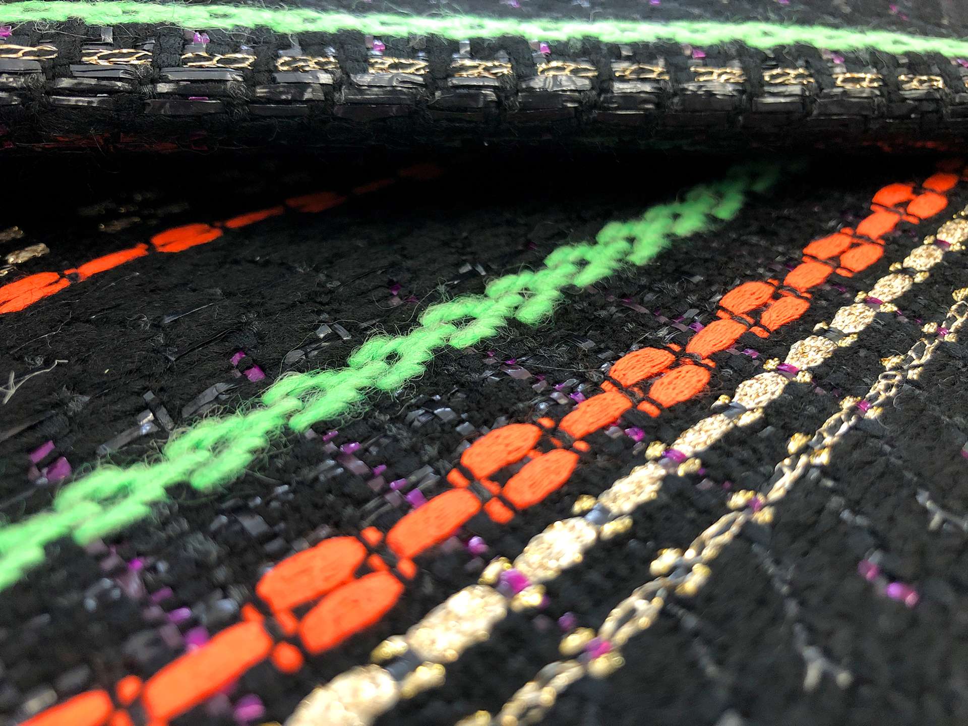 Italian Cotton Blend Metallic Tweed
