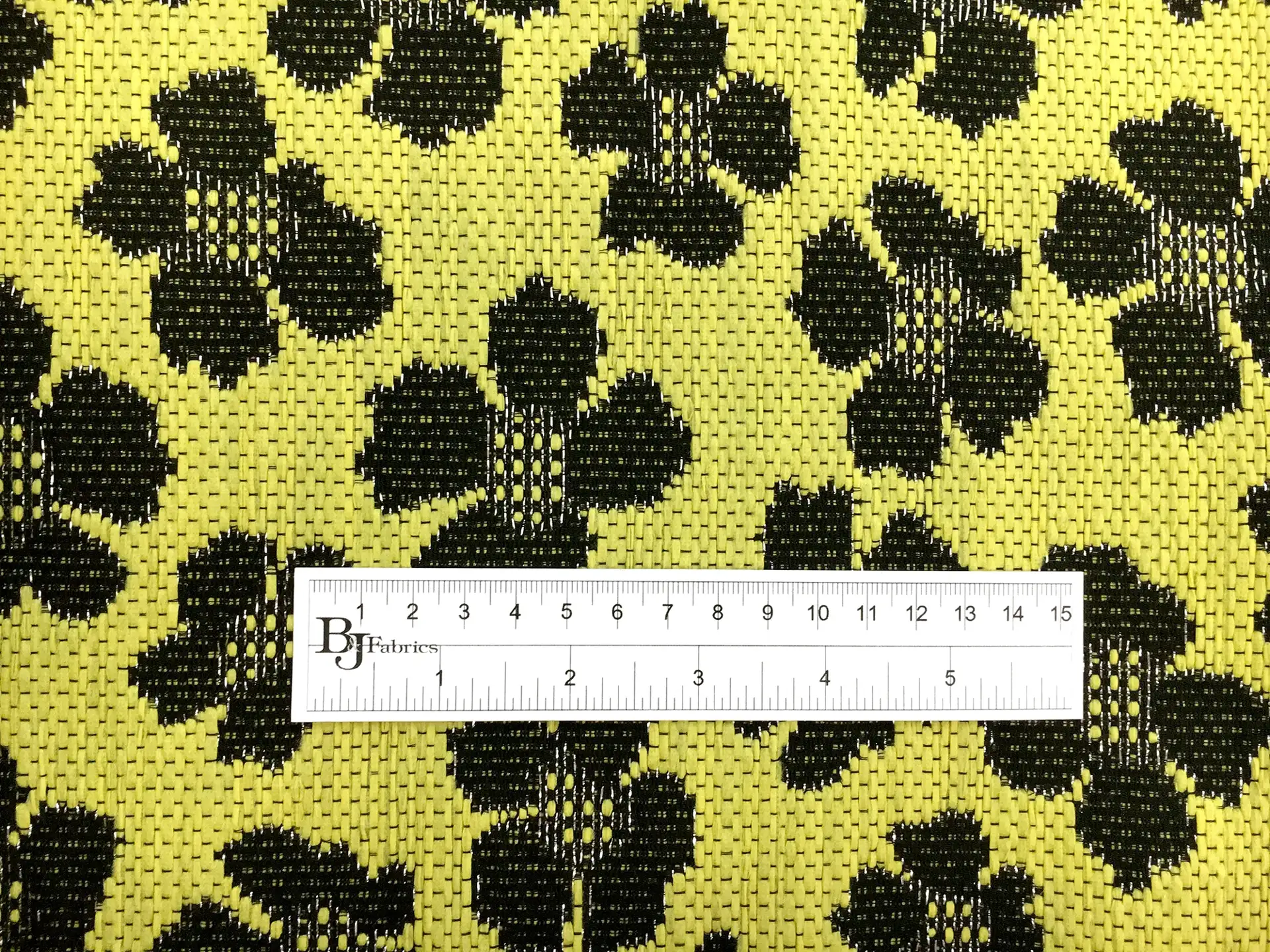 Metallic Raffia Brocade with Yellow & Black Florals