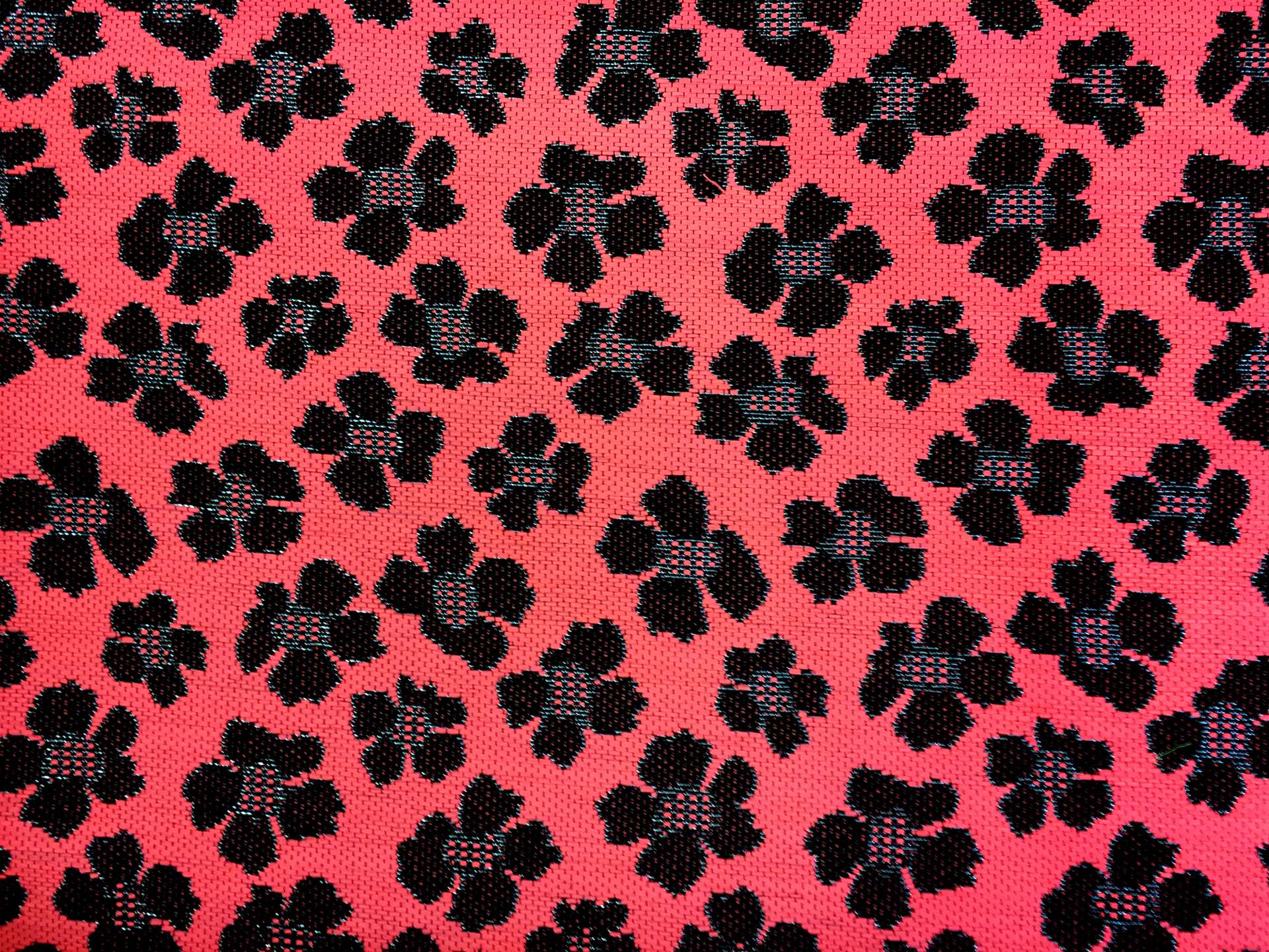 Metallic Raffia Brocade with Coral & Black Florals