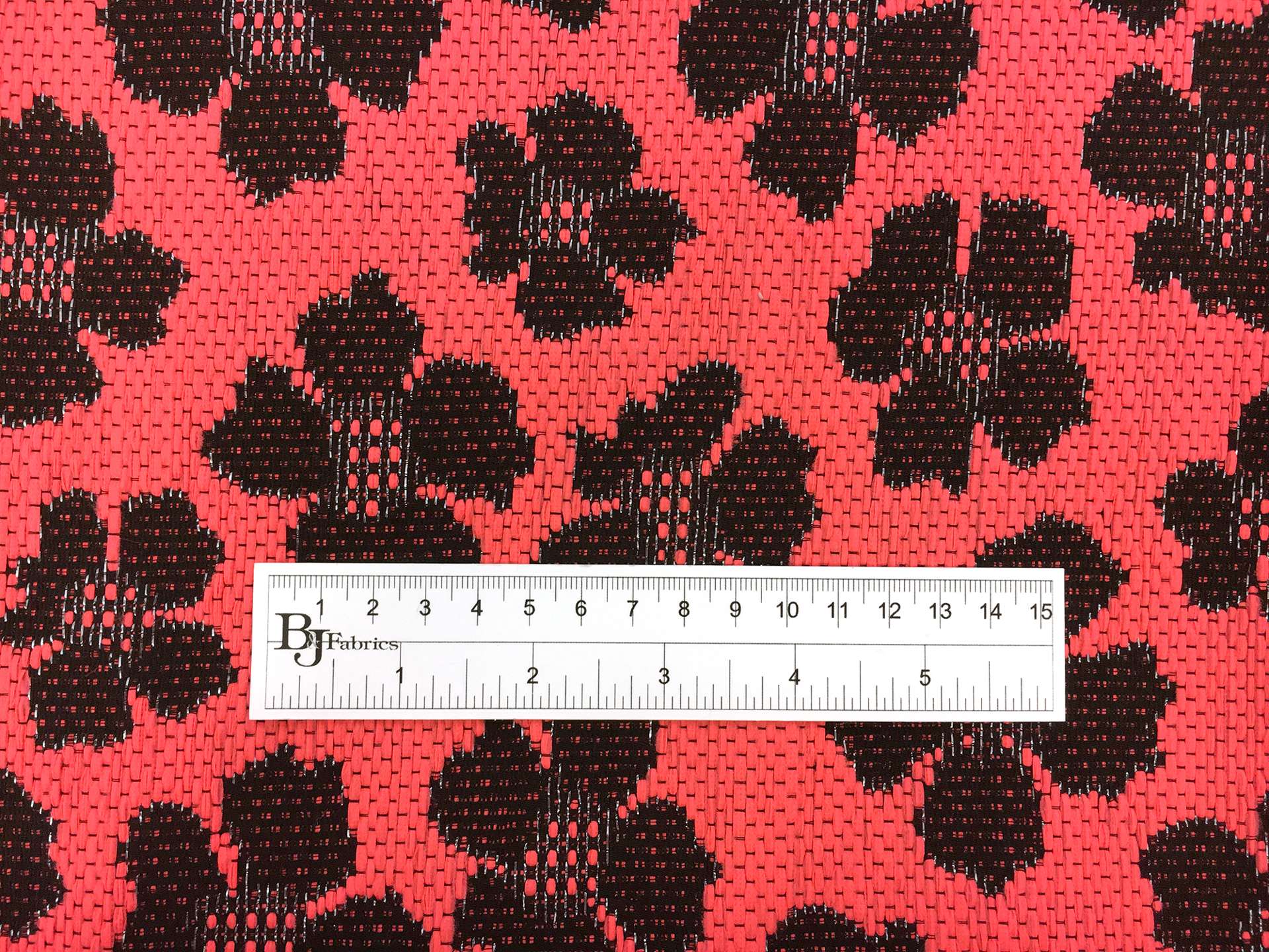 Metallic Raffia Brocade with Coral & Black Florals