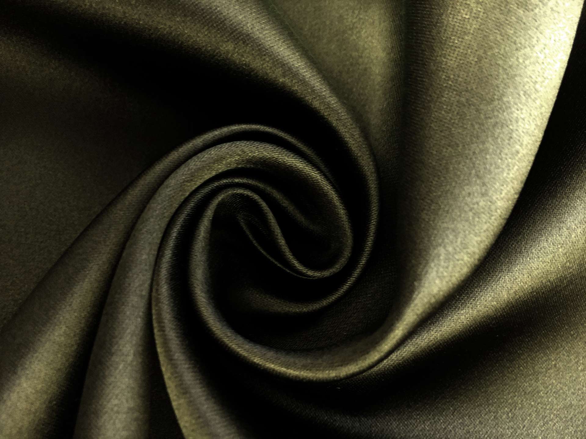 Double Face Silk Satin in Olive and Apple Green