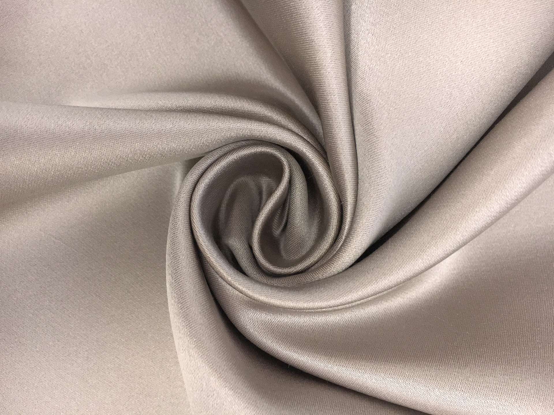 Iridescent Double Face Silk Satin in Taupe