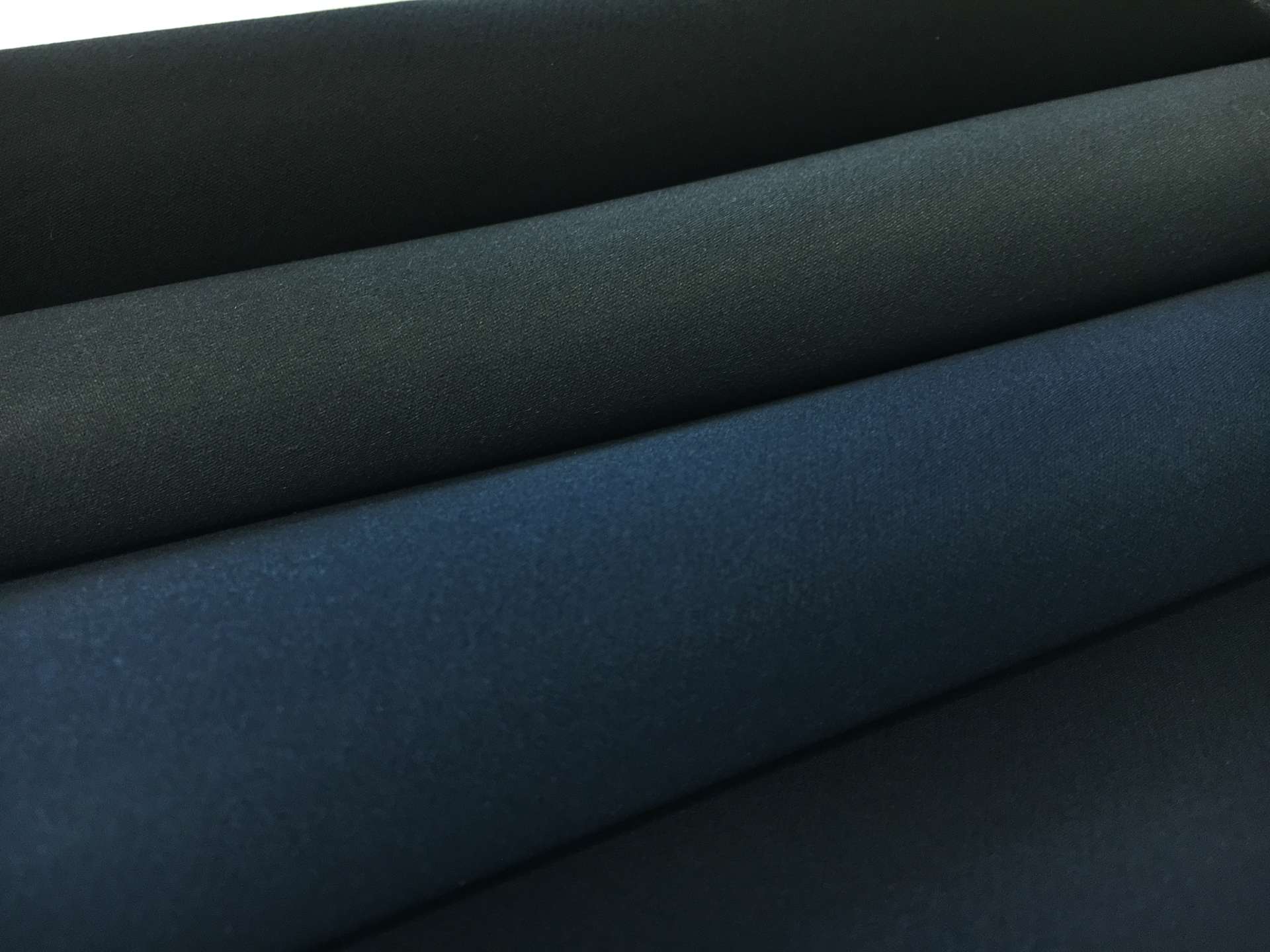 Ombré Silk Satin Organza in Navy Blue 