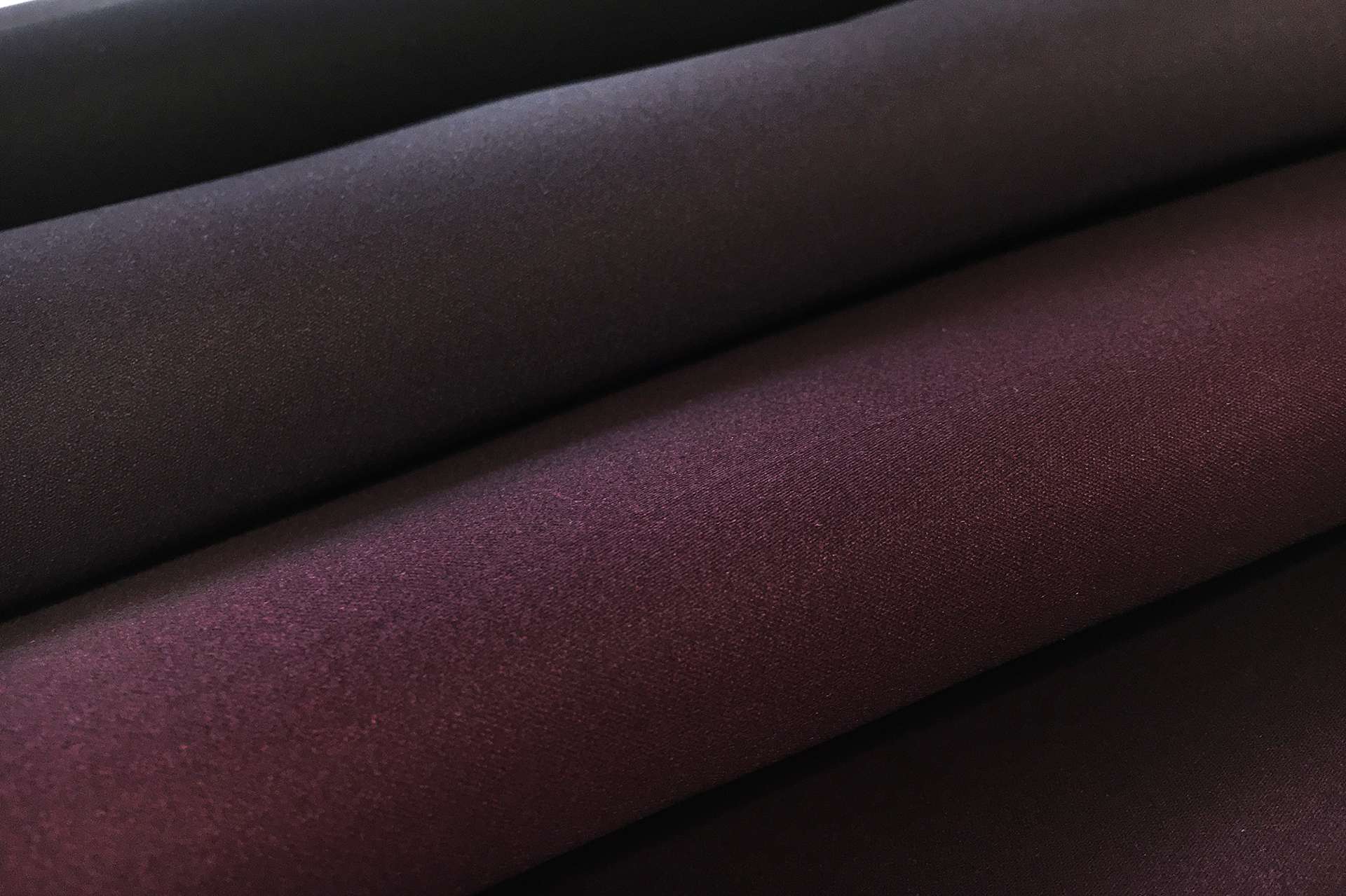 Ombré Silk Satin Organza in Wine