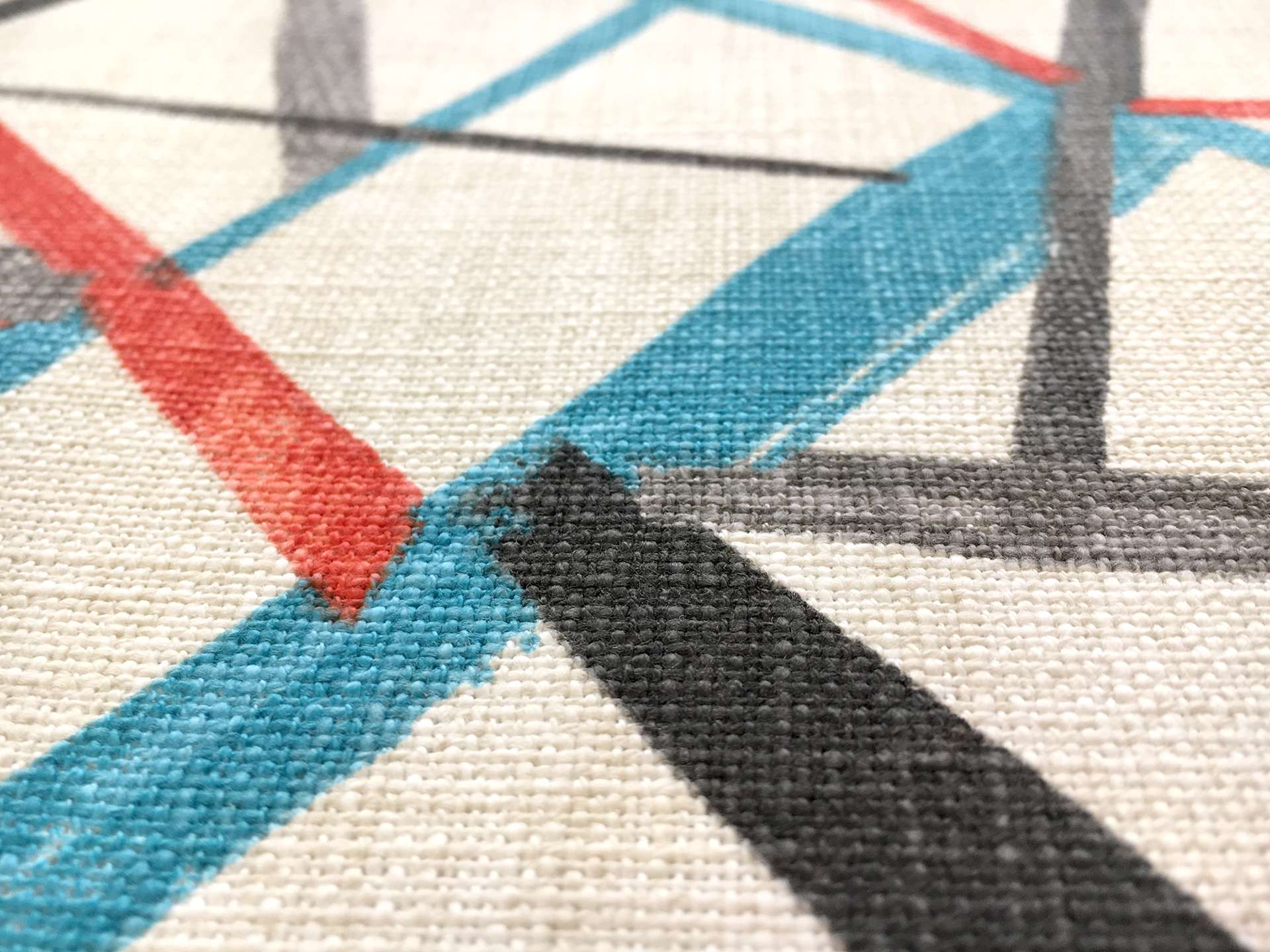 Cotton Upholstery Geometric Print in Mardi Gras