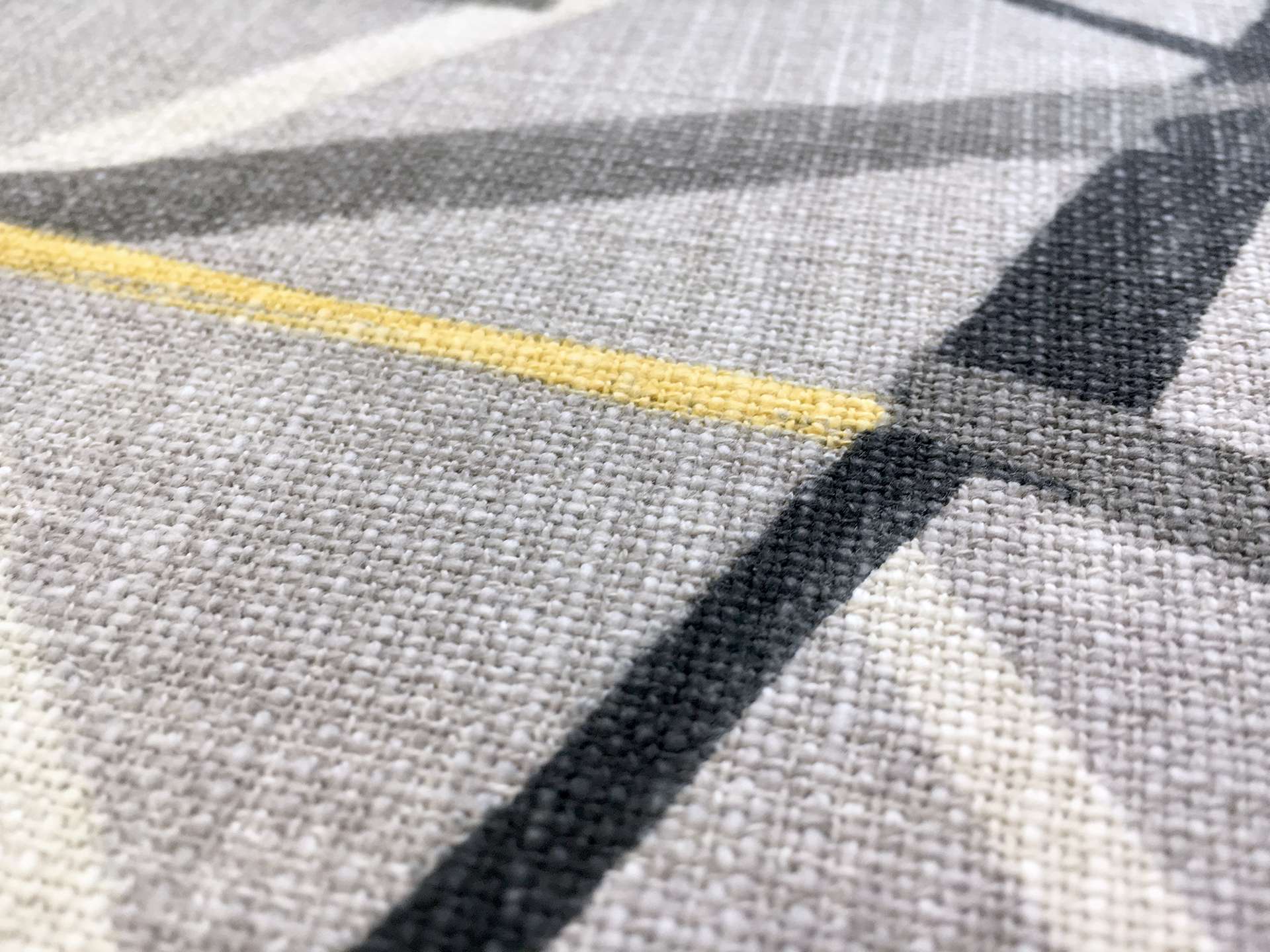 Cotton Upholstery Geometric Print in Cinder Smoke