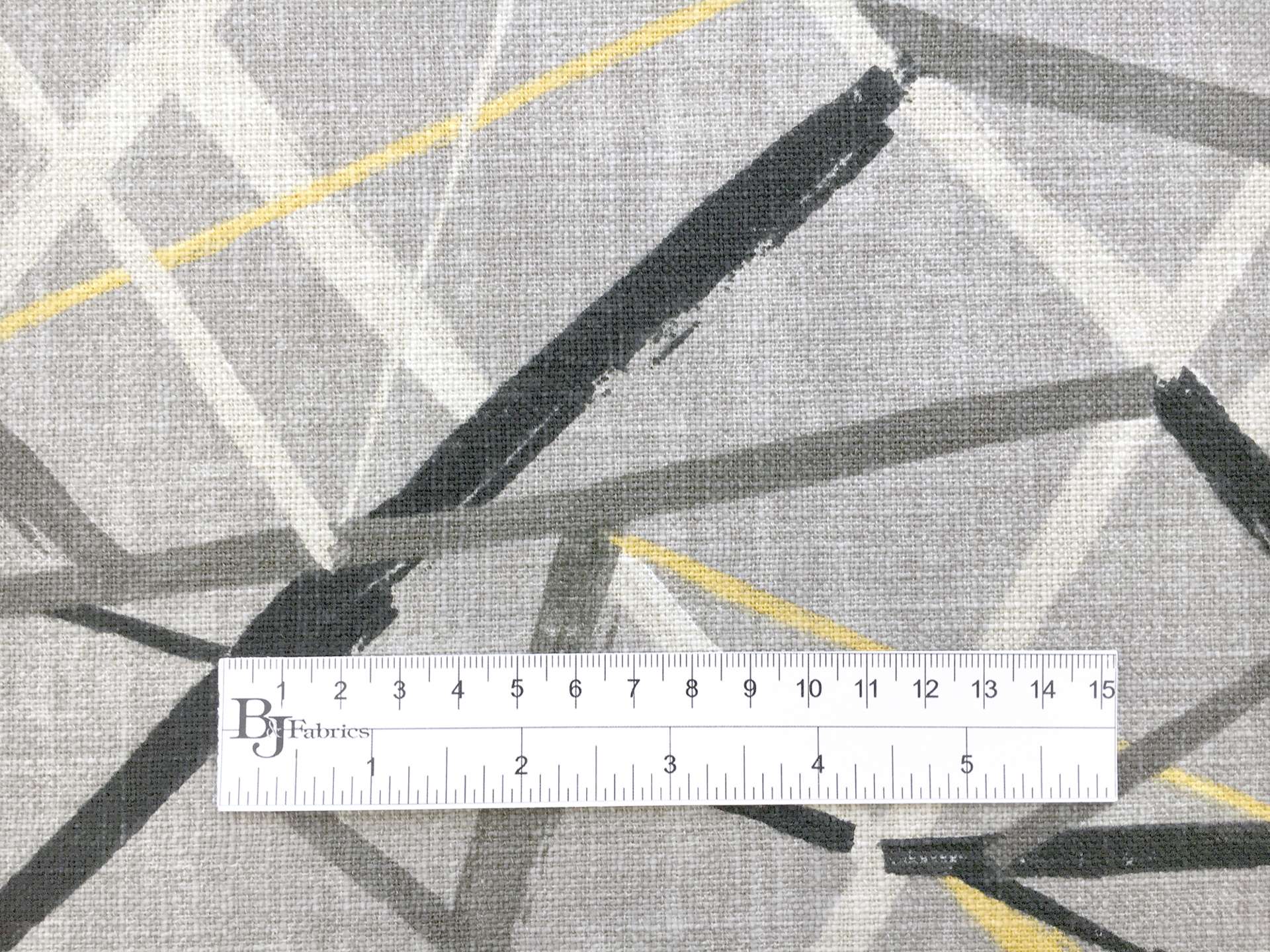 Cotton Upholstery Geometric Print in Cinder Smoke