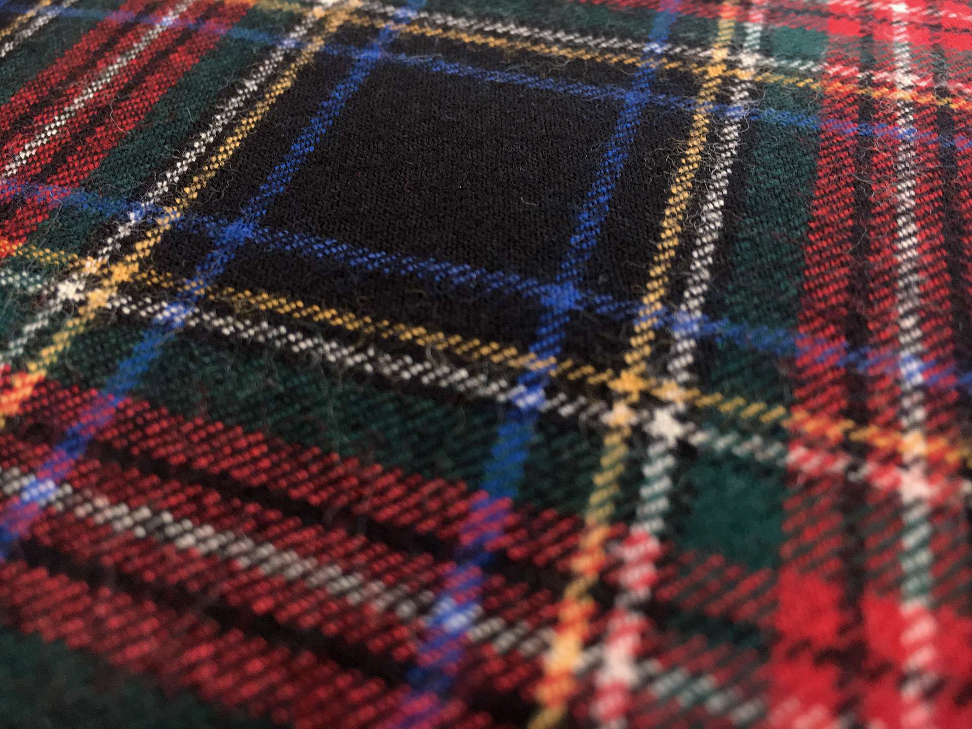Austrian Virgin Wool Plaid Suiting in Midnight Red Hunter