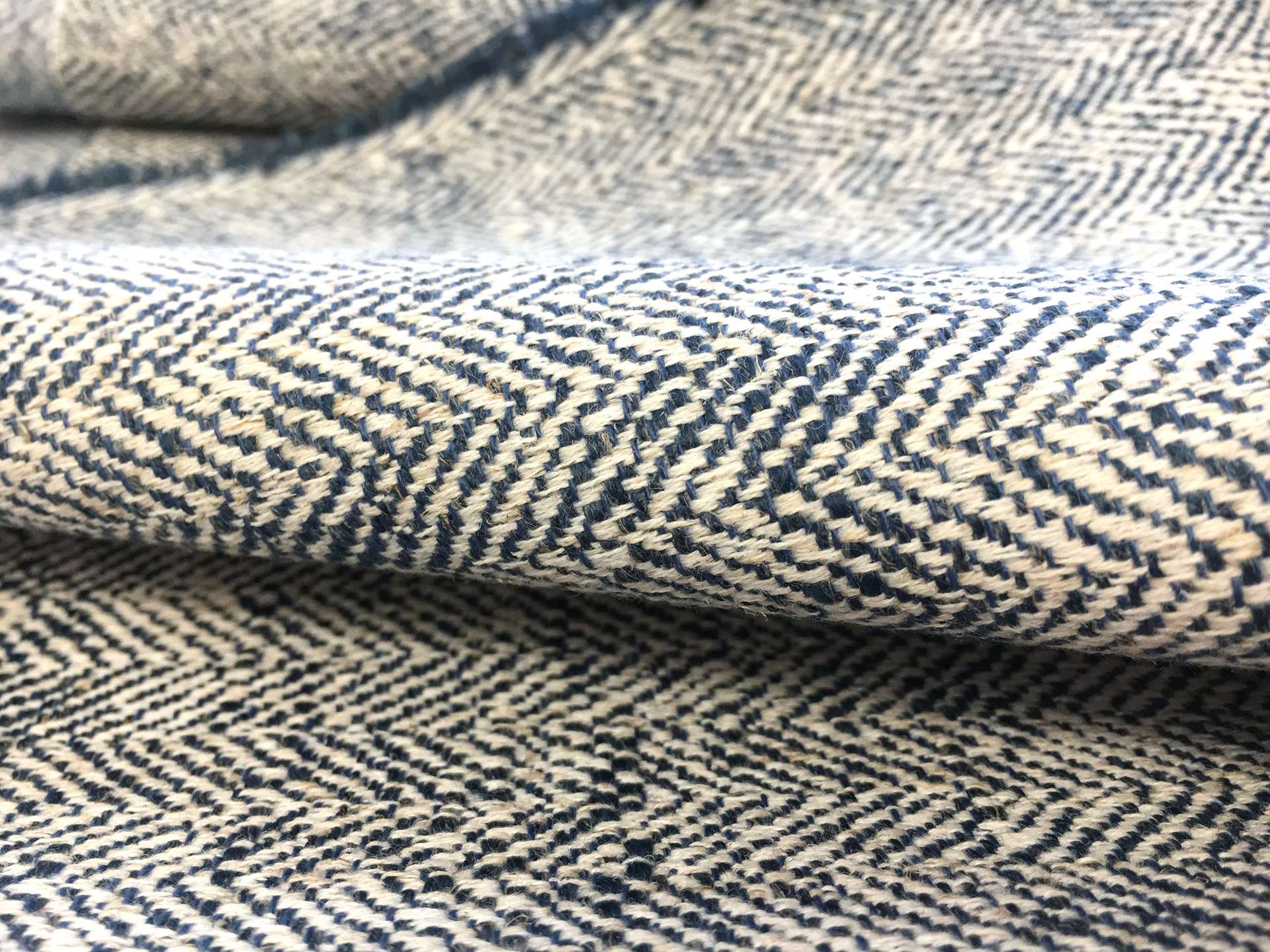 High Performance Upholstery Poly Linen Herringbone 