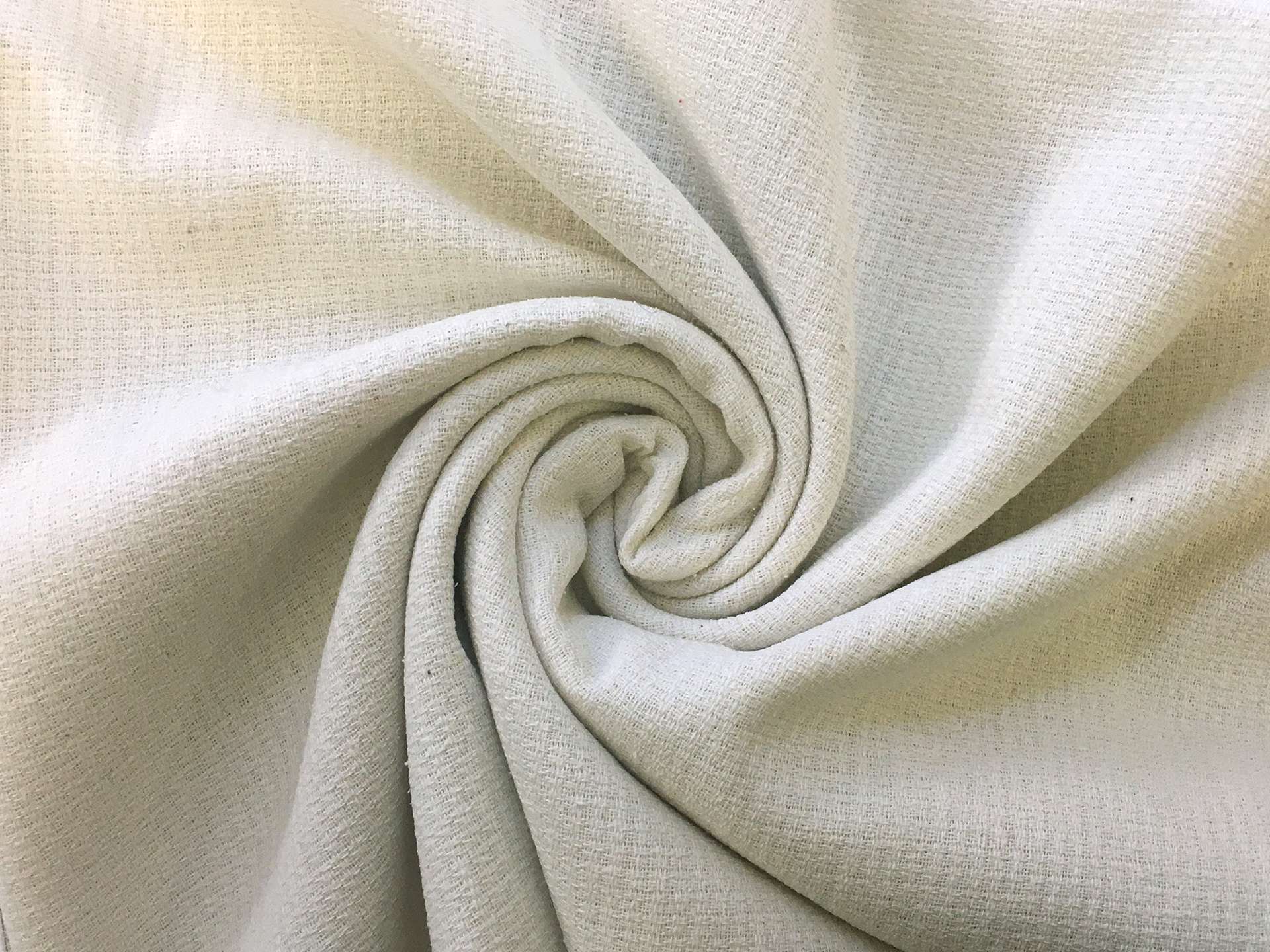 Textured Silk Noil in Cream