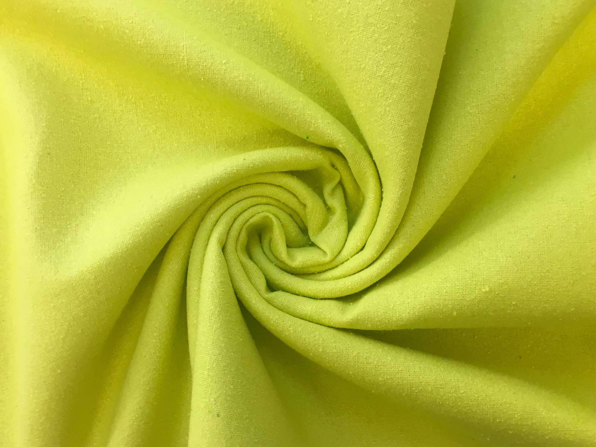 Silk Noil in Neon Yellow