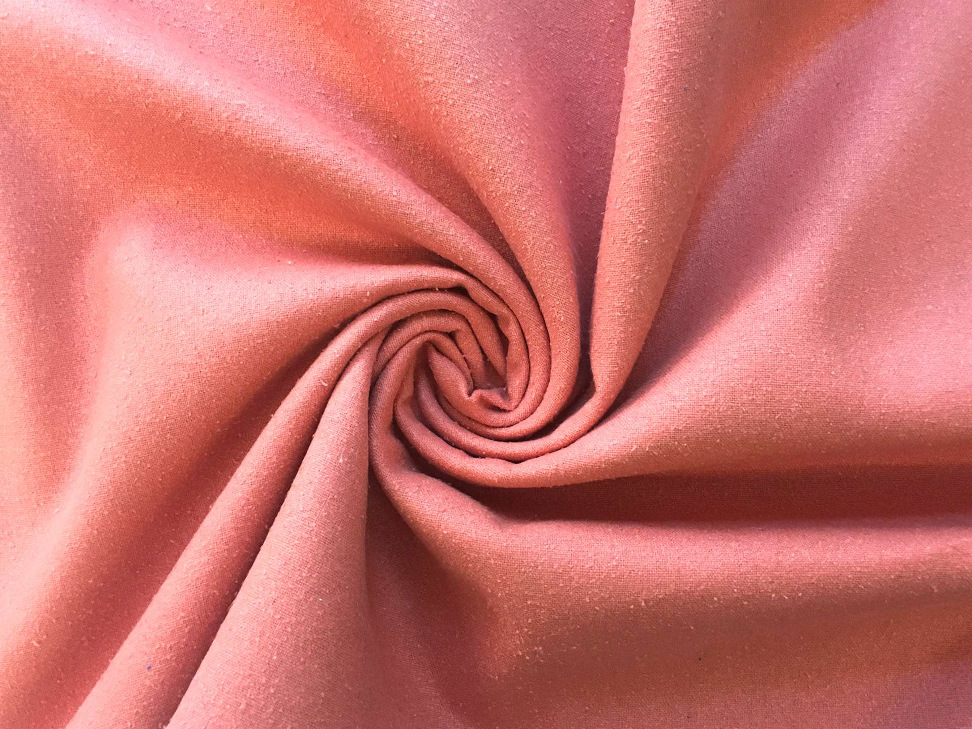 Silk Noil in Coral