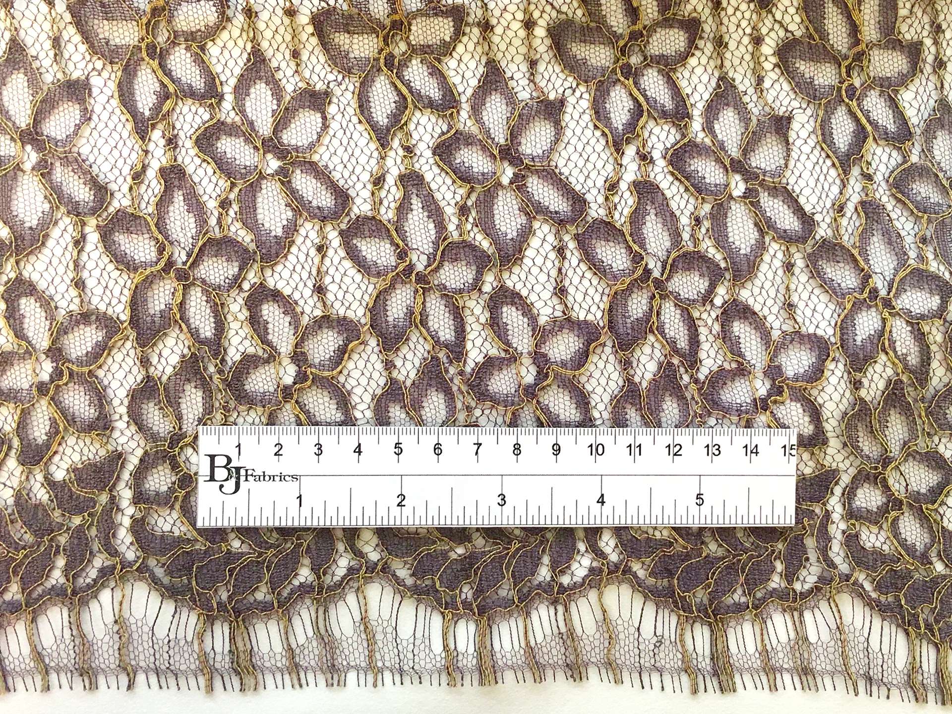 Corded Chantilly Lace in Brown