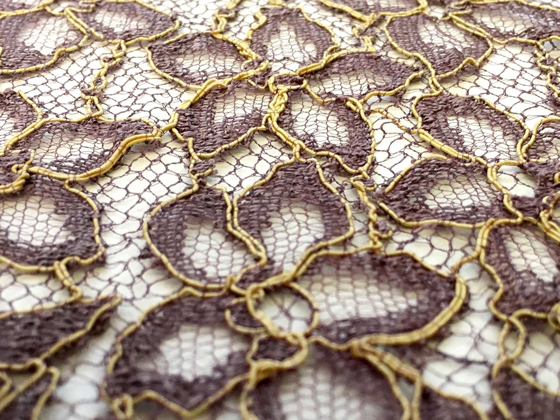 Corded Chantilly Lace in Brown