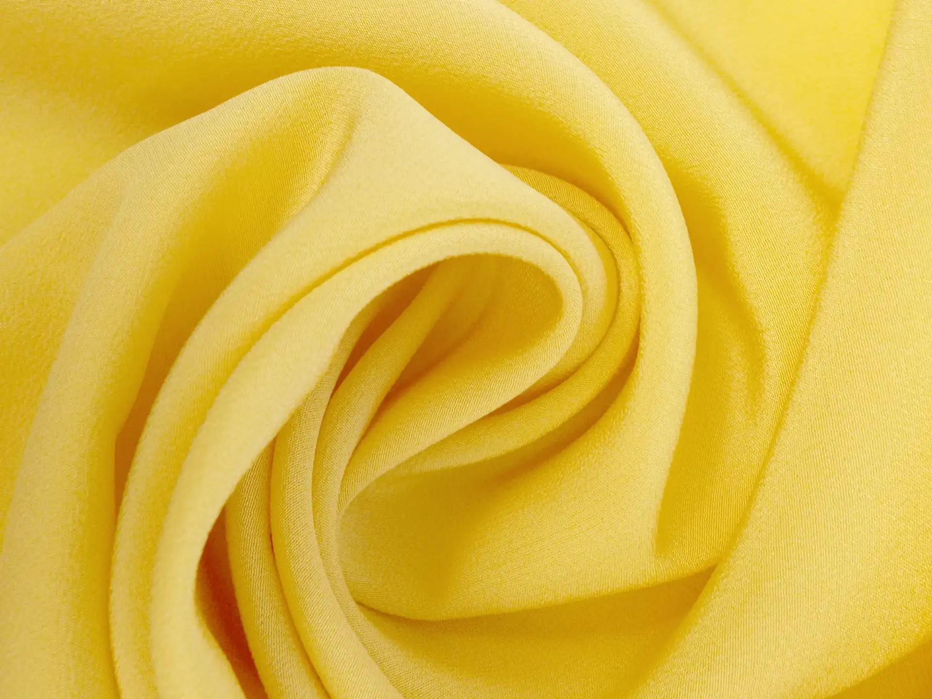 Italian Couture Silk Crepe de Chine in Sunflower Yellow