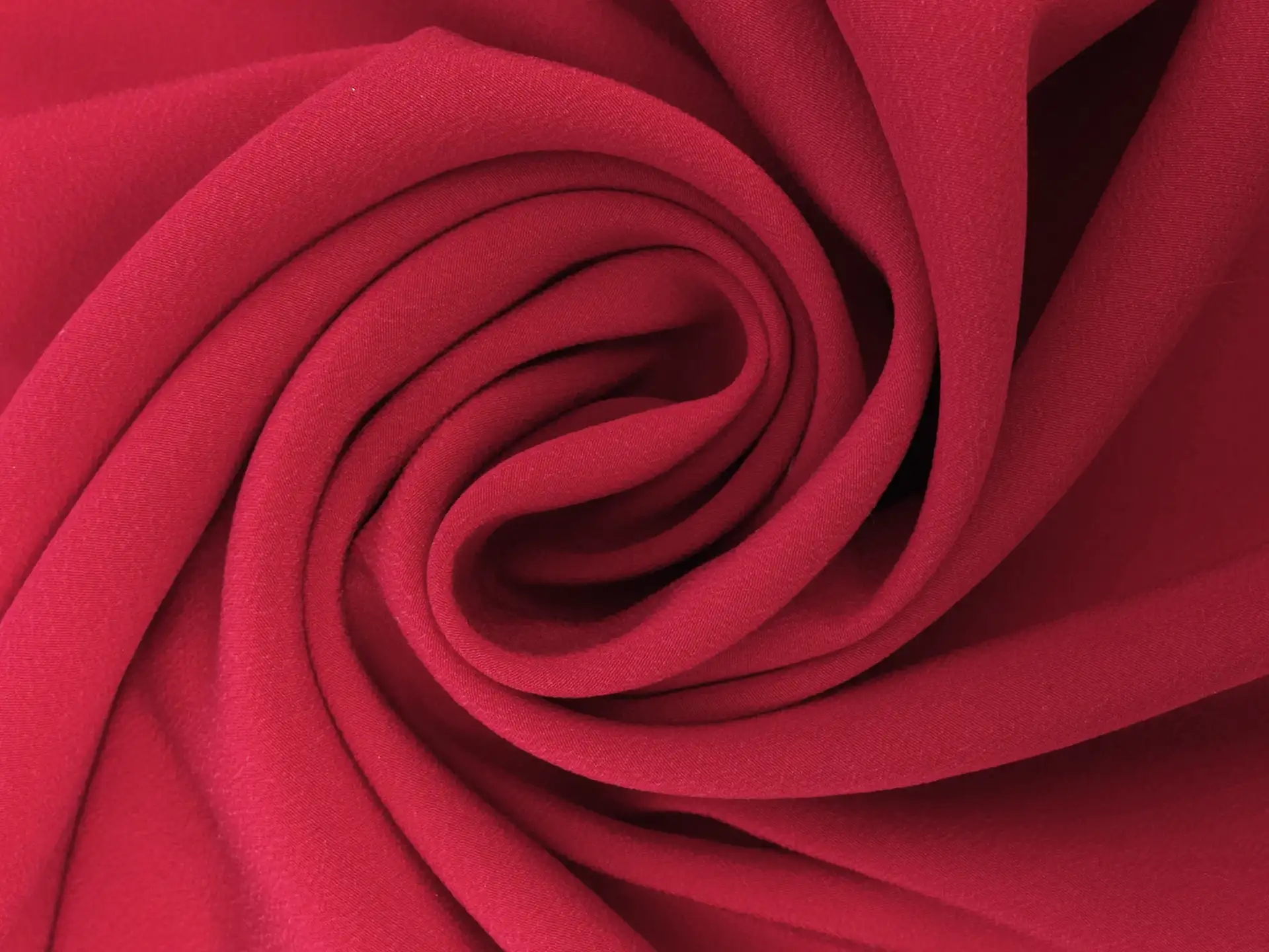 Italian Couture Silk Crepe de Chine in Lipstick Red