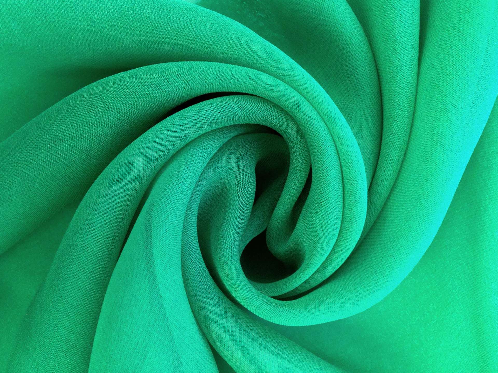 Italian Couture Silk Chiffon in Jungle Green