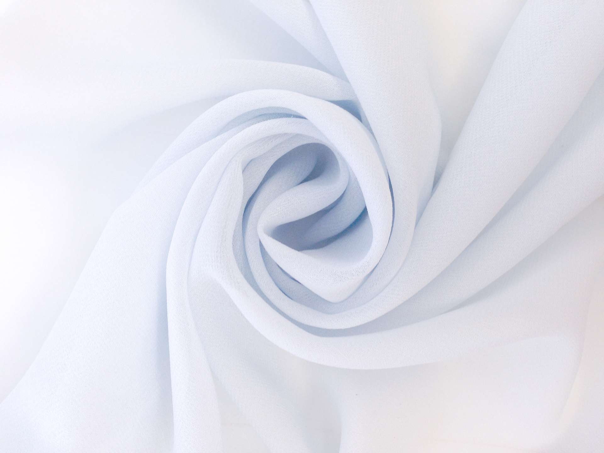 Italian Couture Silk Georgette in Barely Blue