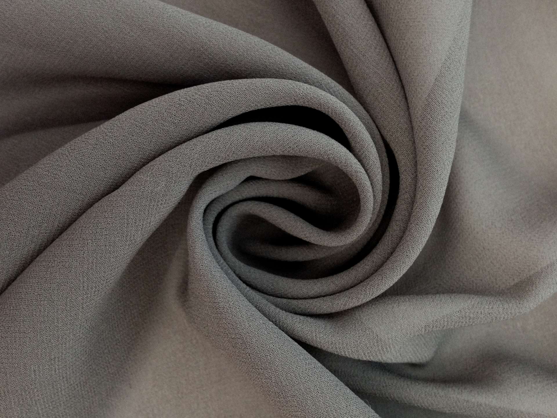 Italian Couture Silk Georgette in Warm Grey