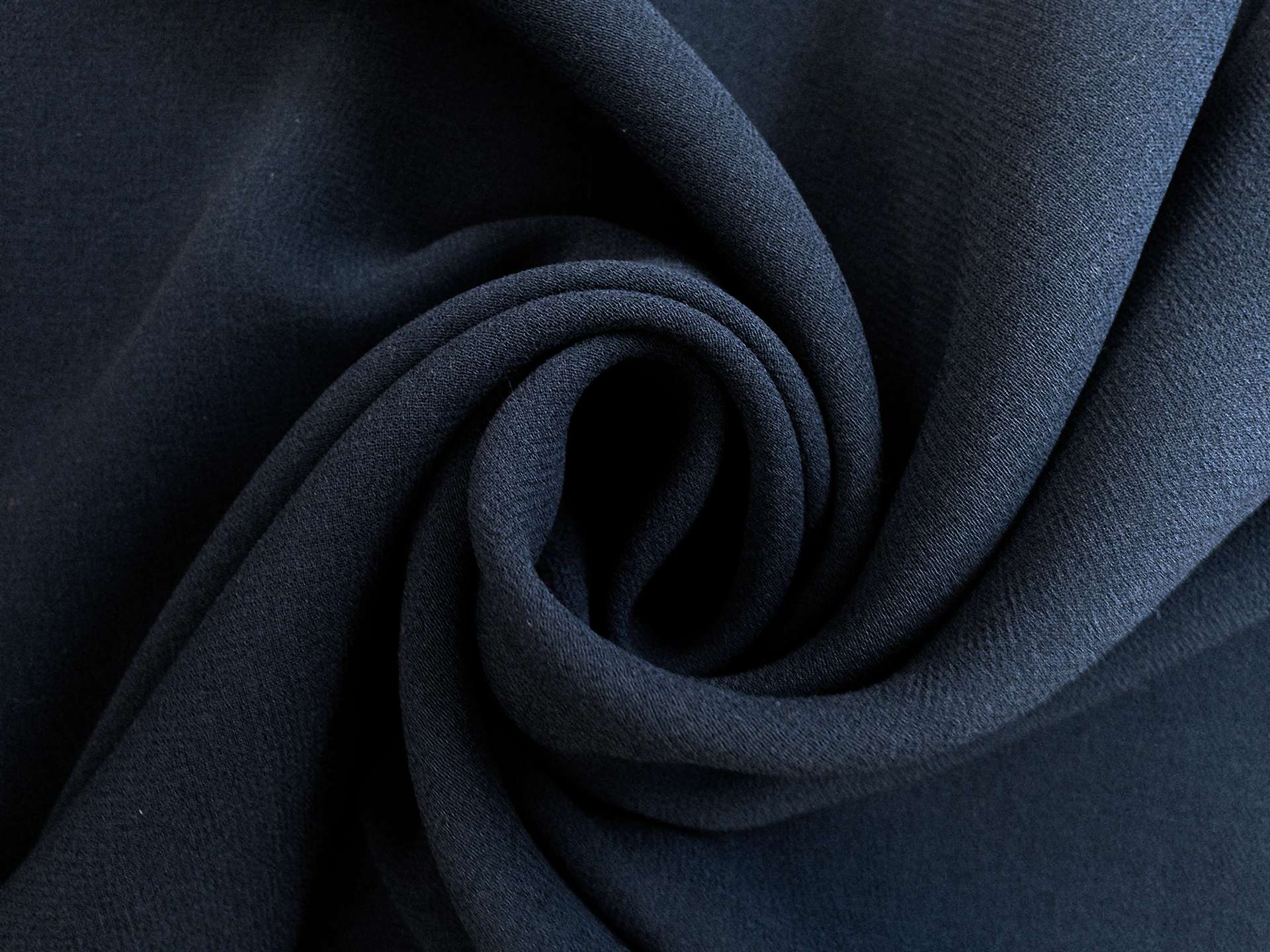 Italian Couture Silk Chiffon Georgette in Medium Navy