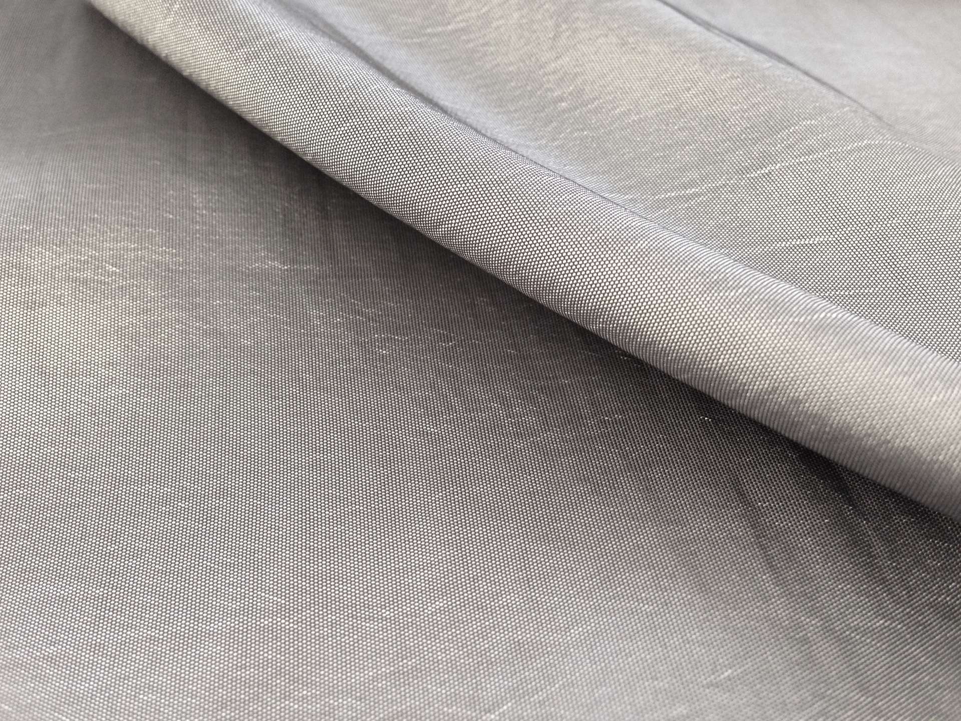 Two Tone Nylon and Polyester Blend Taffeta in Black and White 