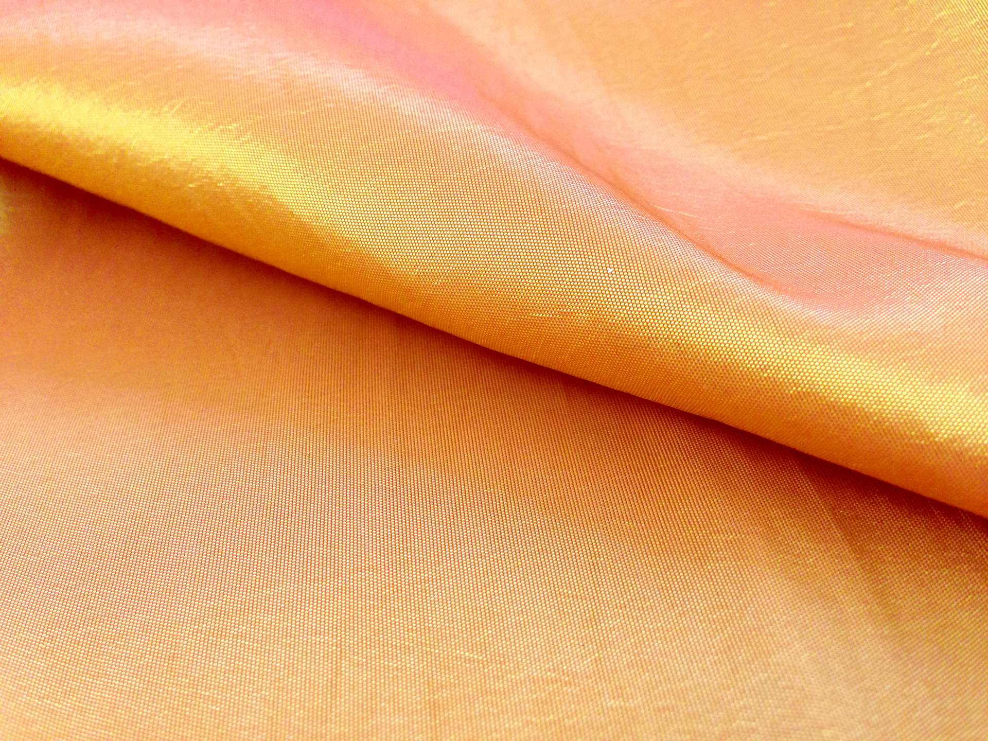Two Tone Nylon and Polyester Blend Taffeta in Rust and Gold